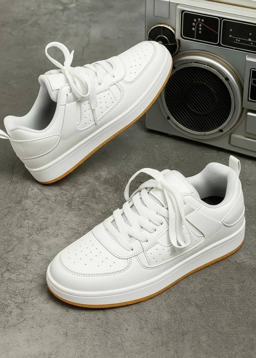 RYQON Men's White Sneakers - Image 3