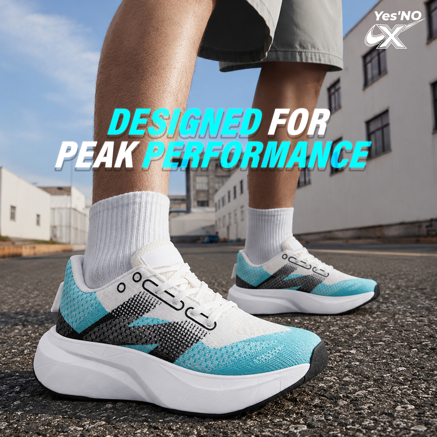 Image of Yes'No Lightweight Mesh Lace-Up Men's Sports /Running Shoes Sneakers For Men