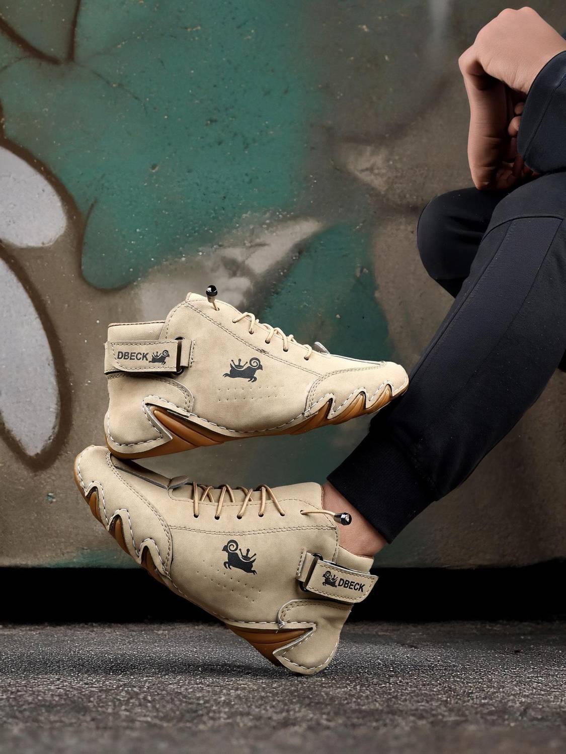 6ONE9 Men’s High Ankle Casual Shoes | Lace-Up Outdoor Grip Sole Casuals For Men
