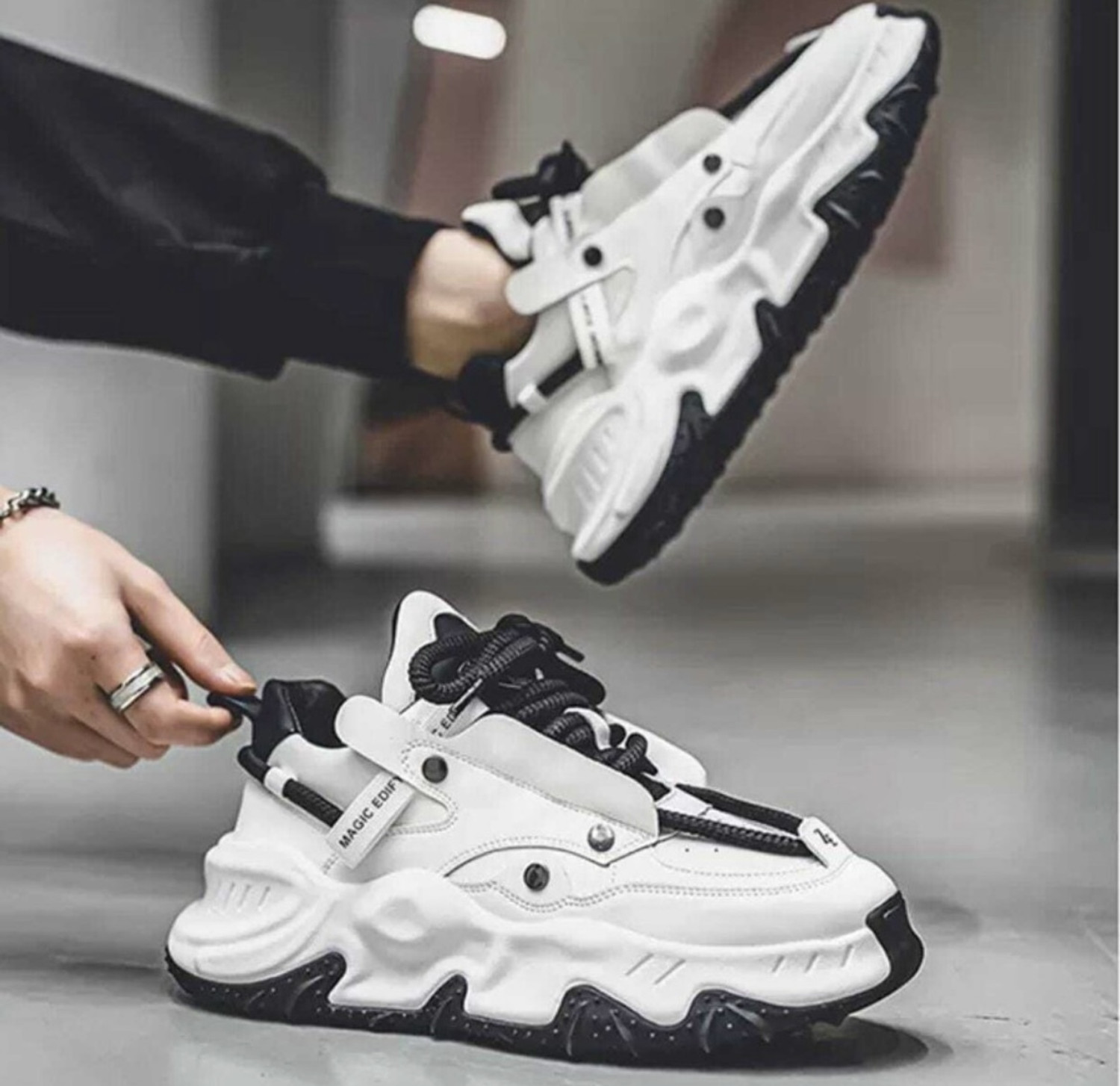 Image of Flexfit Chunky & Fashionable Sneaker | Running Shoes with Rubber Outsole Sneakers For Men