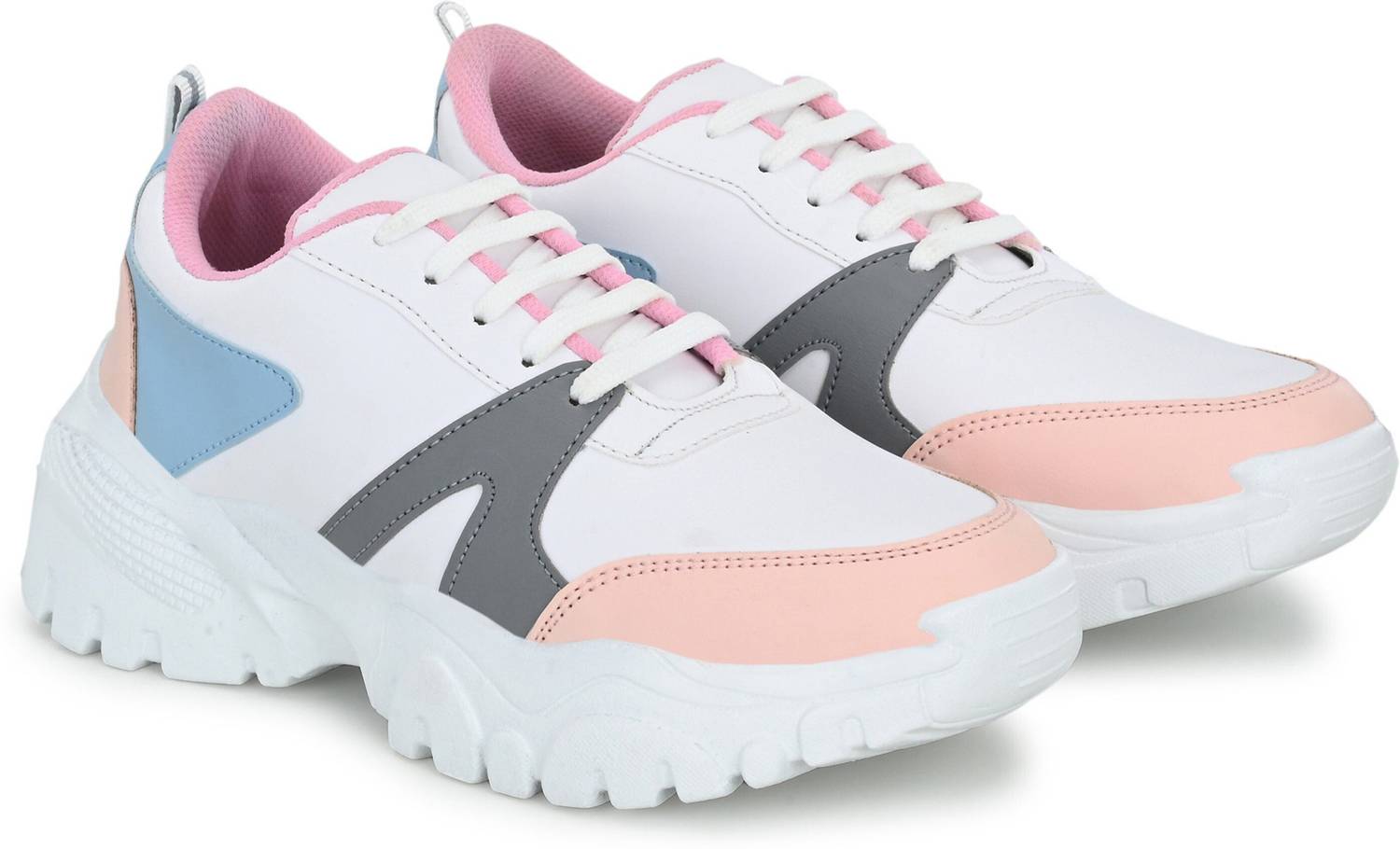 Layasa Women's Mesh Sports Shoes Walking Sneakers For Women (Pink