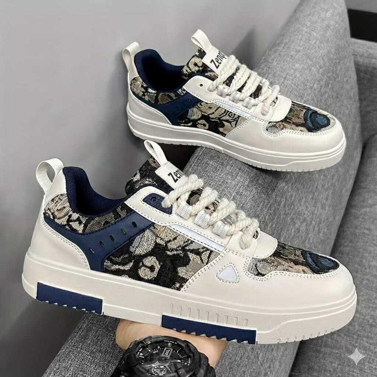 Image of Socklines Teddy Casual Shoes Men Lightweight Daily Use Sneakers Trendy College Outdoor Sneakers For Men