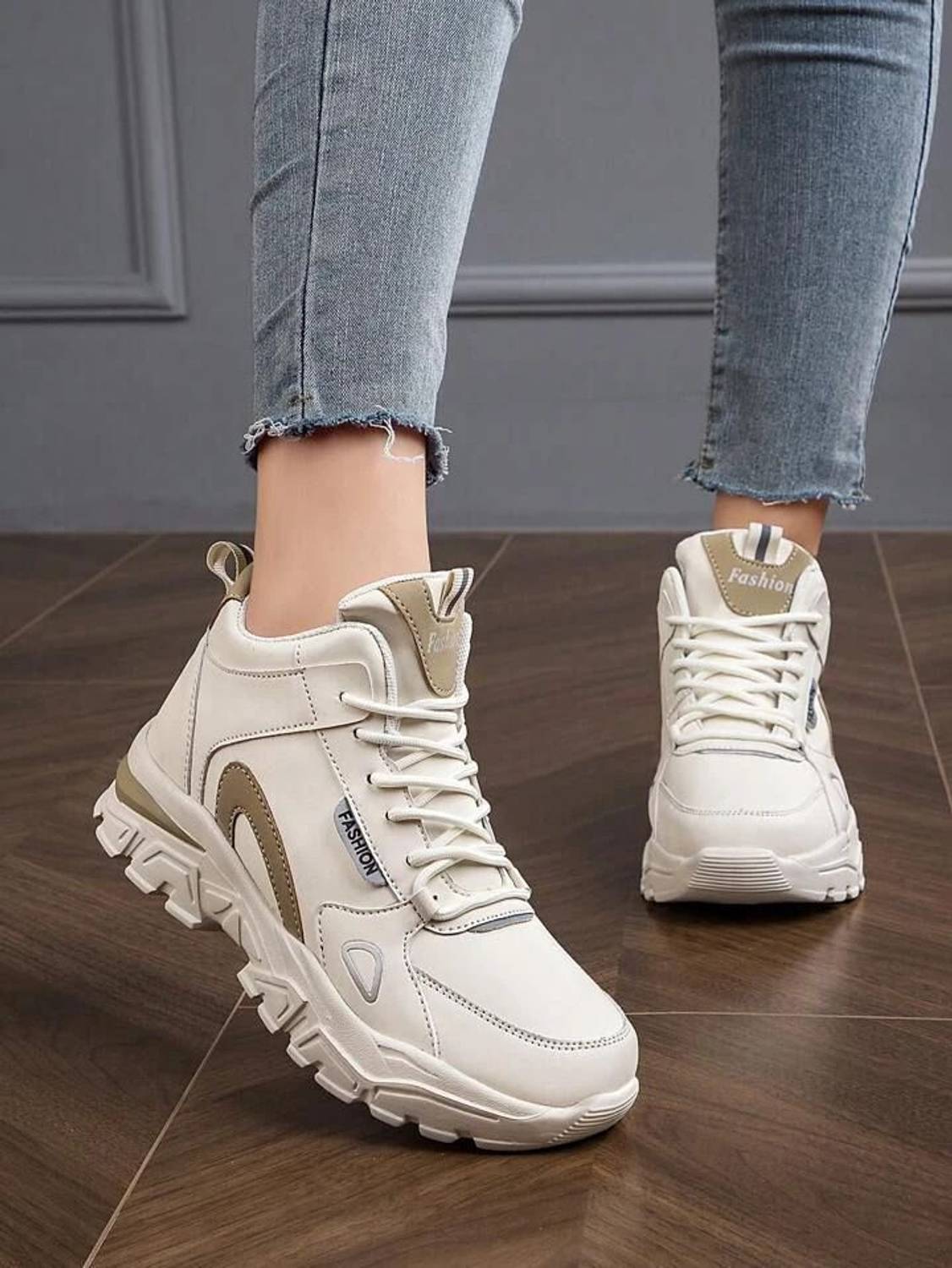 T-ROCK Sneakers For Women (Beige , 3)