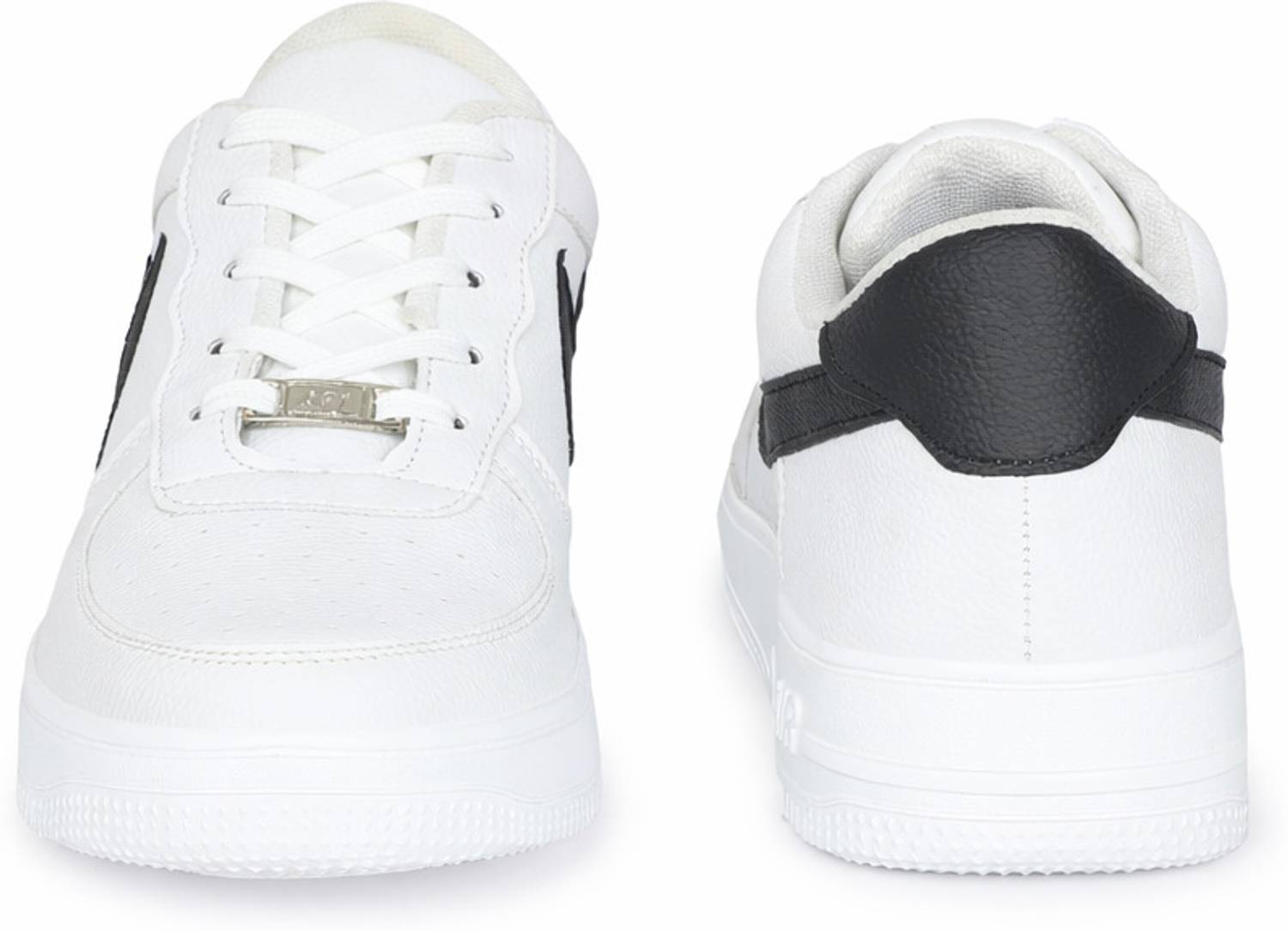 Leevax Men’s White Casual Canvas Sneakers - Image 3