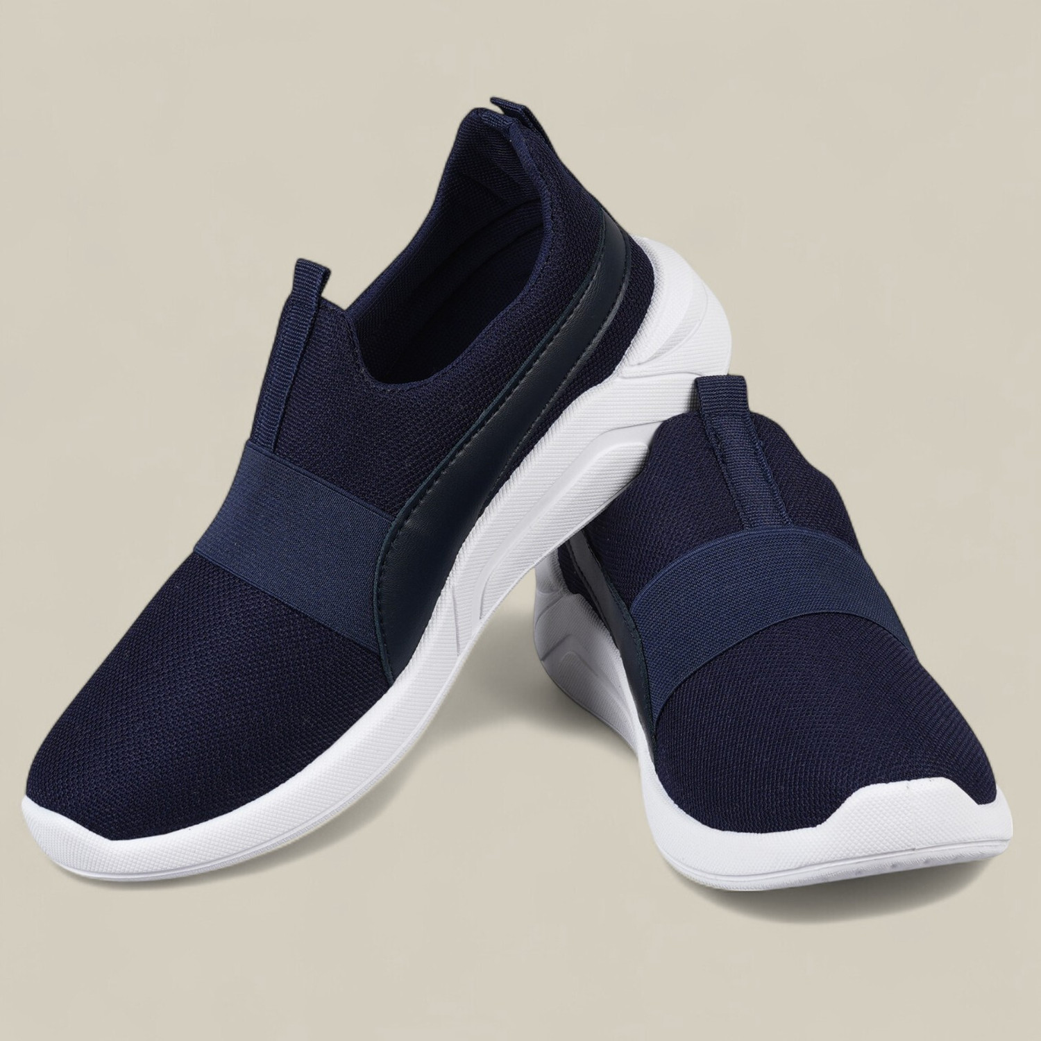 Image of M7 By Metronaut M7-STRAP Black Stylish Running Shoes Slip On Sneakers For Men