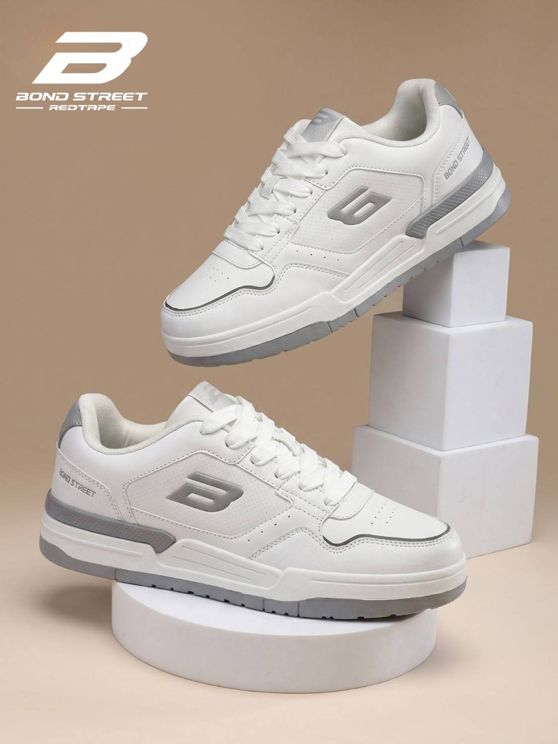 Bond Street Red Men's Casual Sneakers - Image 1