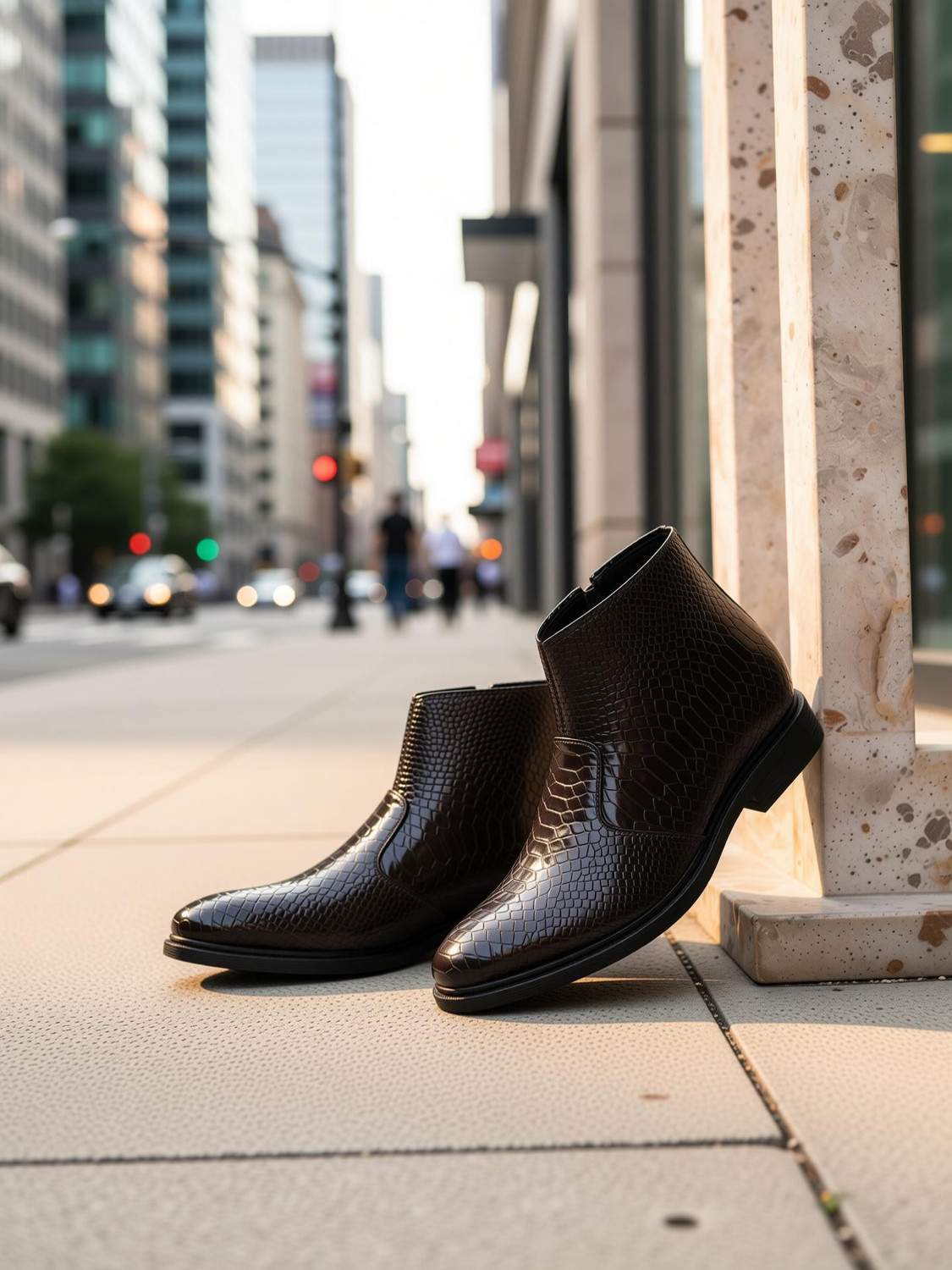Image of Shoe Island Men's Tan Leather Chelsea Boots | Slip-On Party Formals Casual Shoes for Men Boots For Men