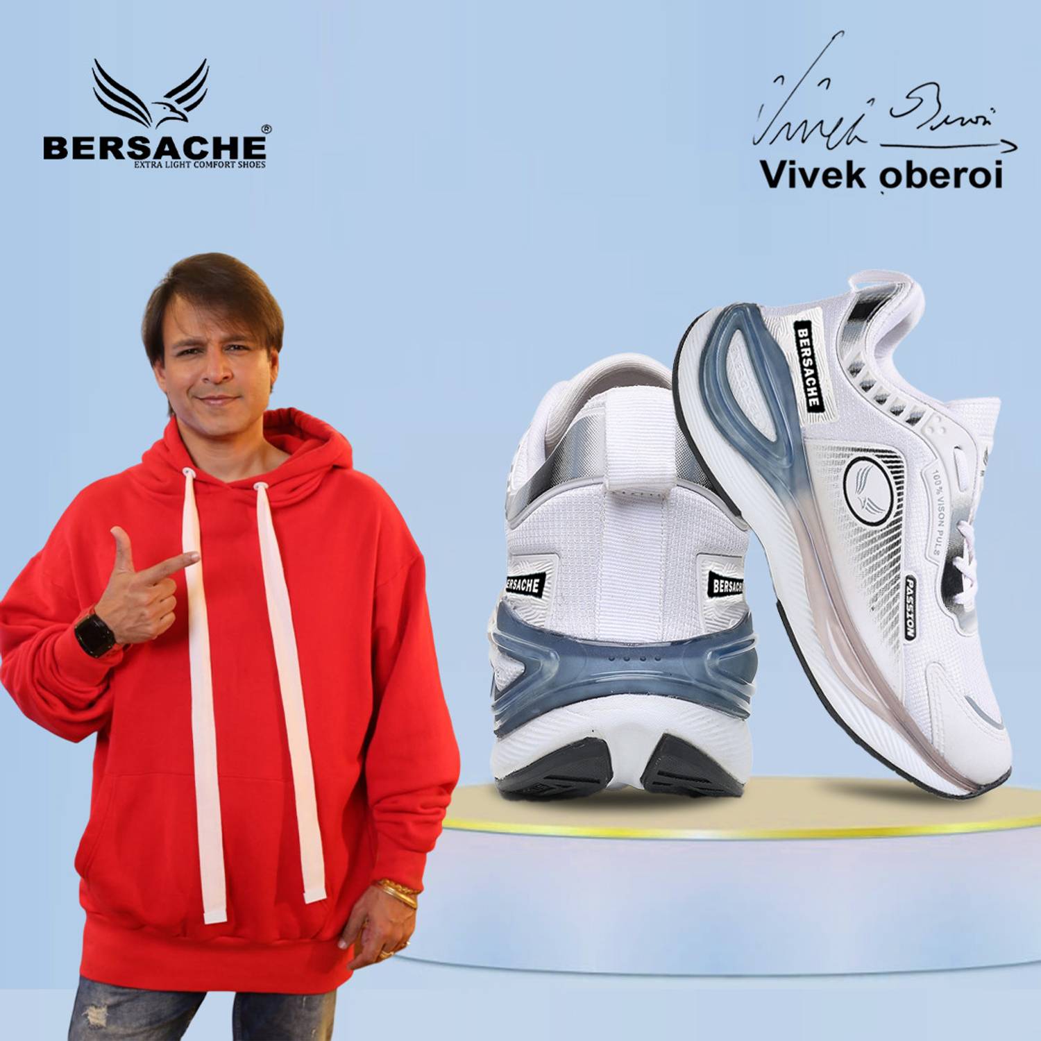 BERSACHE Men's White Casual Shoes - Image 2