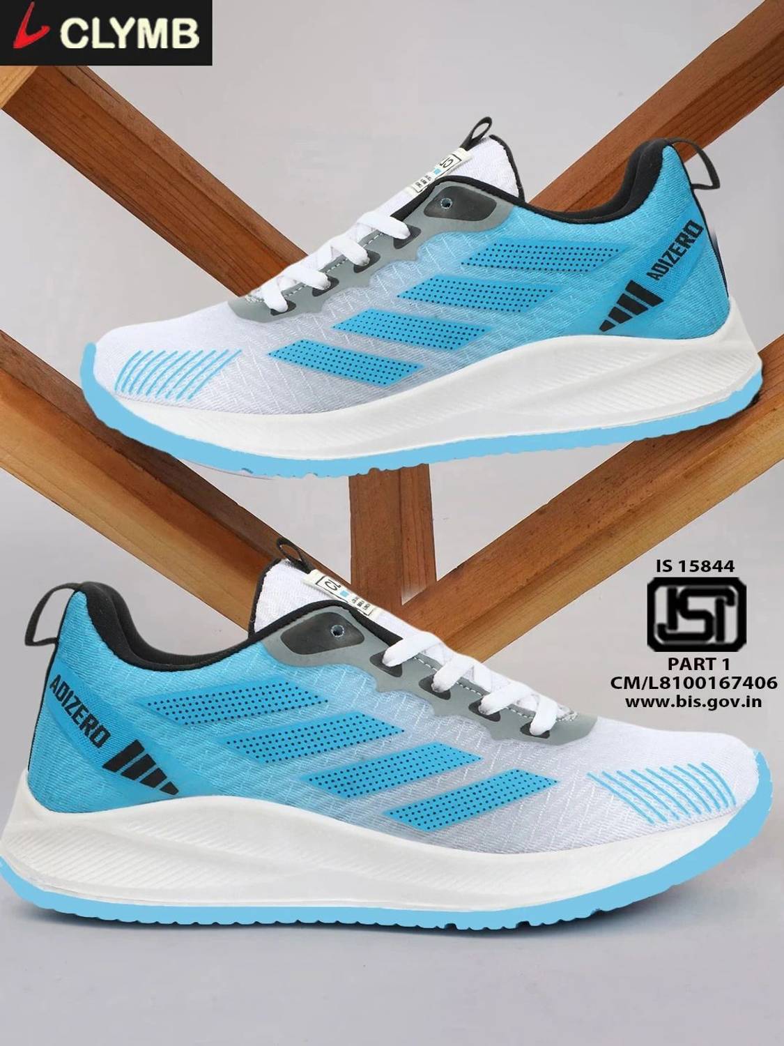 CLYMB Satas White Sky Men's Walking Shoes - Image 1