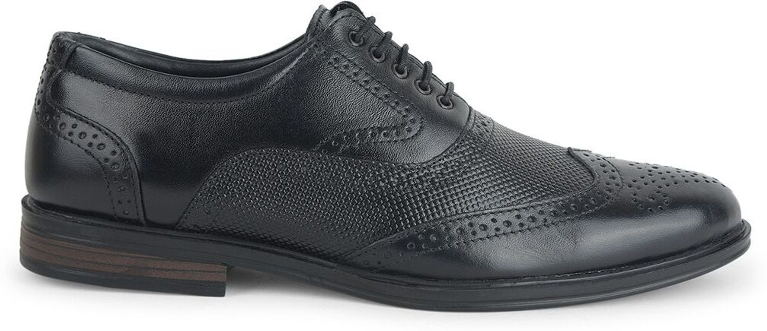 Image of LIBERTY HOL-125E Formal Shoes With PU Sole | Lightweight & Comfortable Lacing Brogues For Men