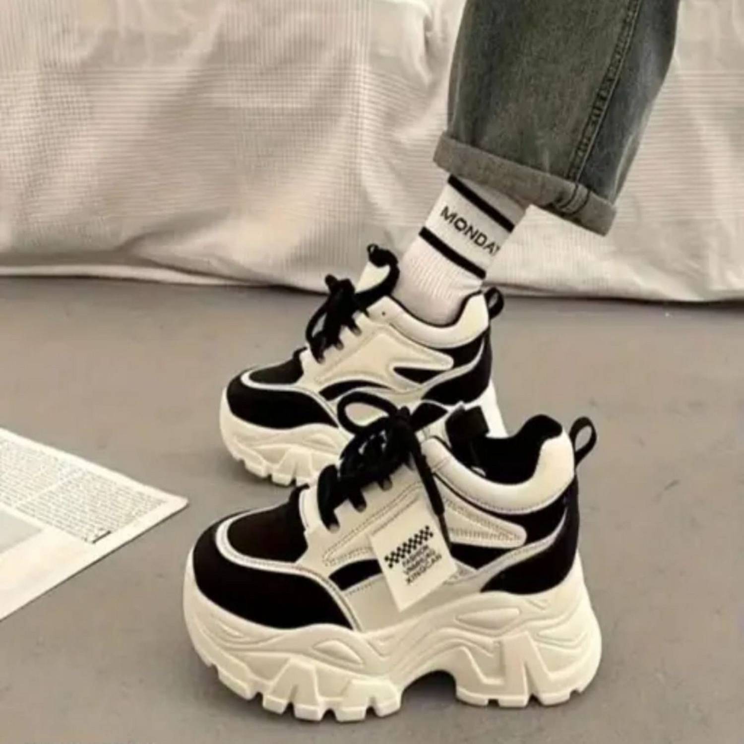 JUMPFITENTERPRISES Women Black Sneakers - Image 4