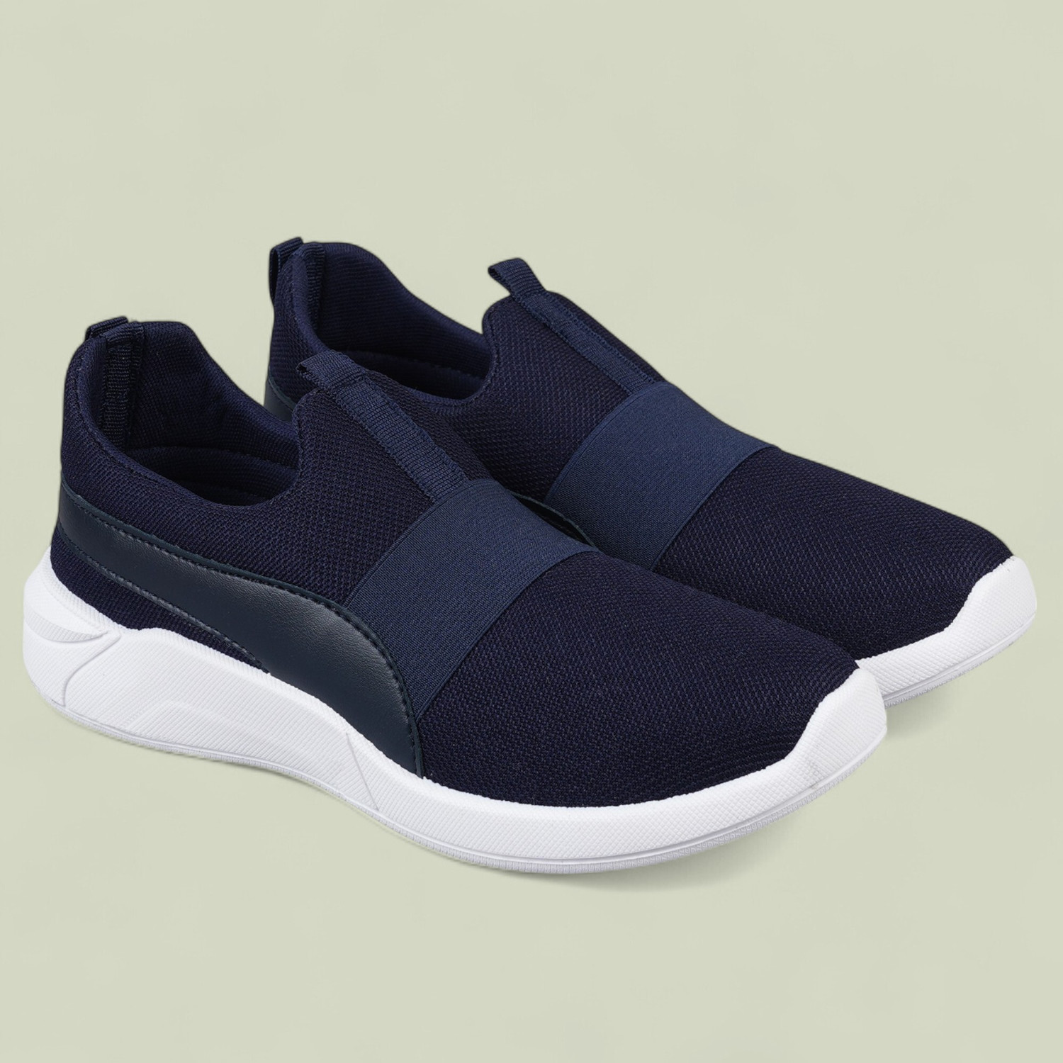 Image of M7 By Metronaut M7-STRAP Black Stylish Running Shoes Slip On Sneakers For Men