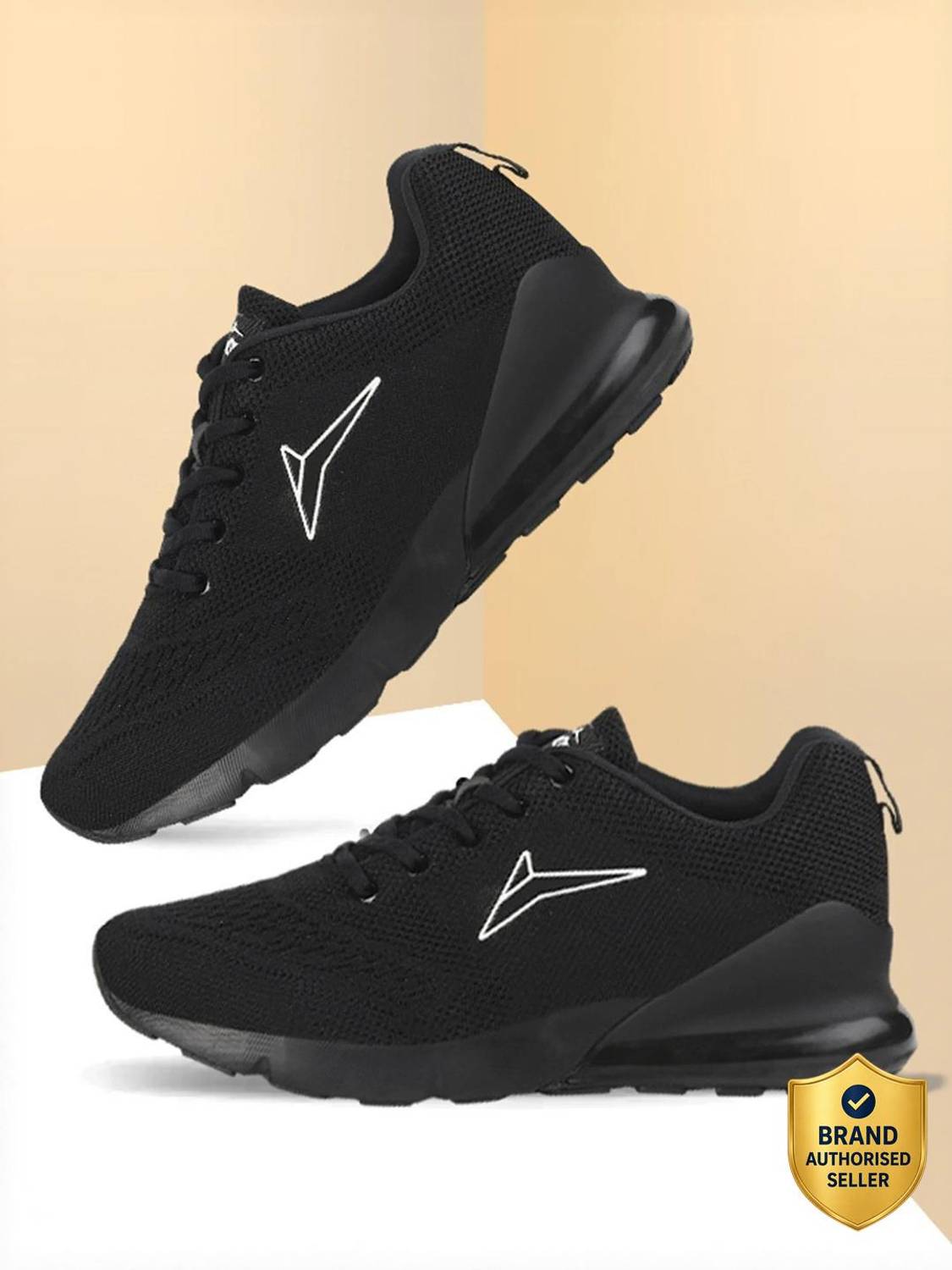 JQR DJ PLUS Men's Black Running Shoes - Image 1