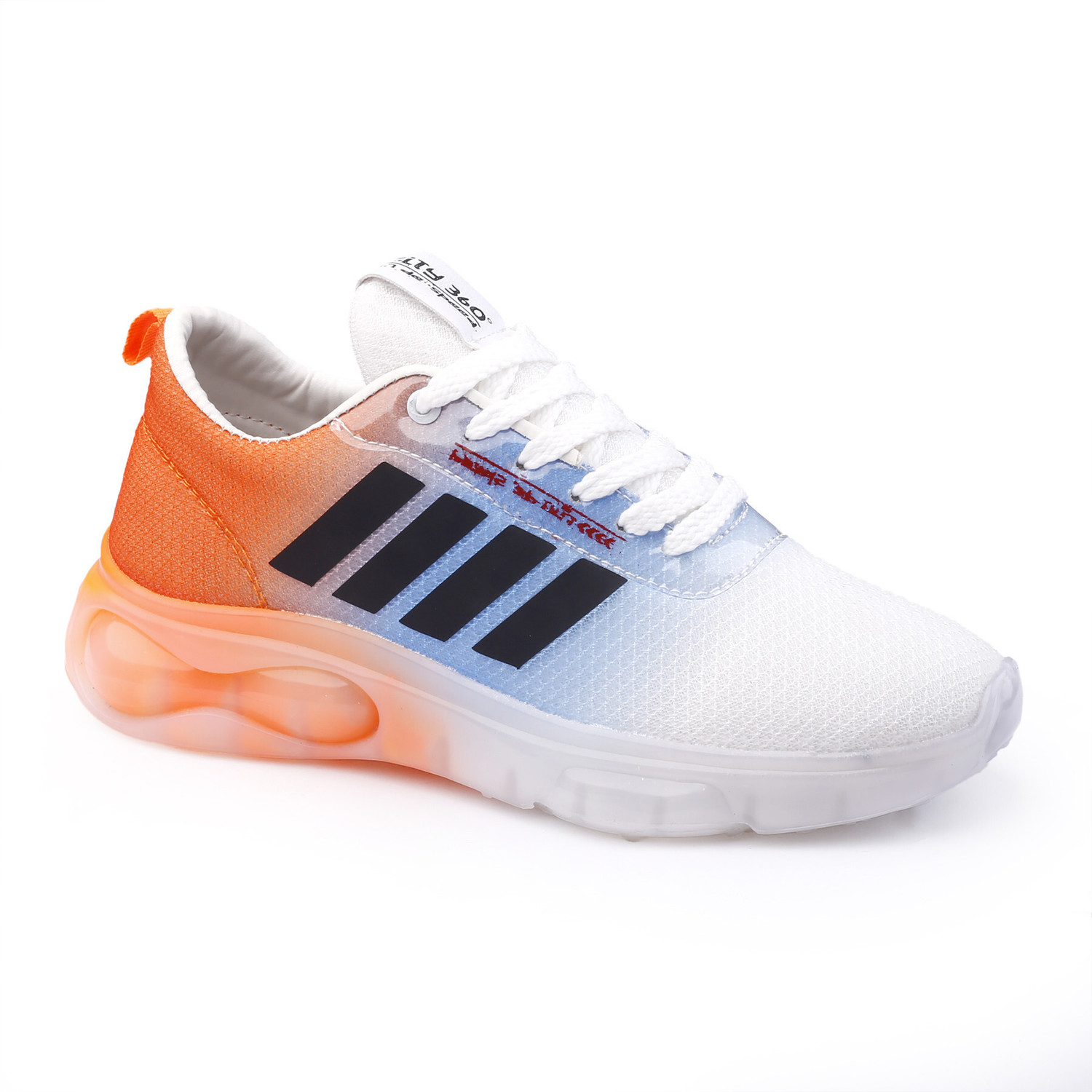 Image of DXMODA Walking shoes for men with trendy orange & white color shoes Outdoors For Men