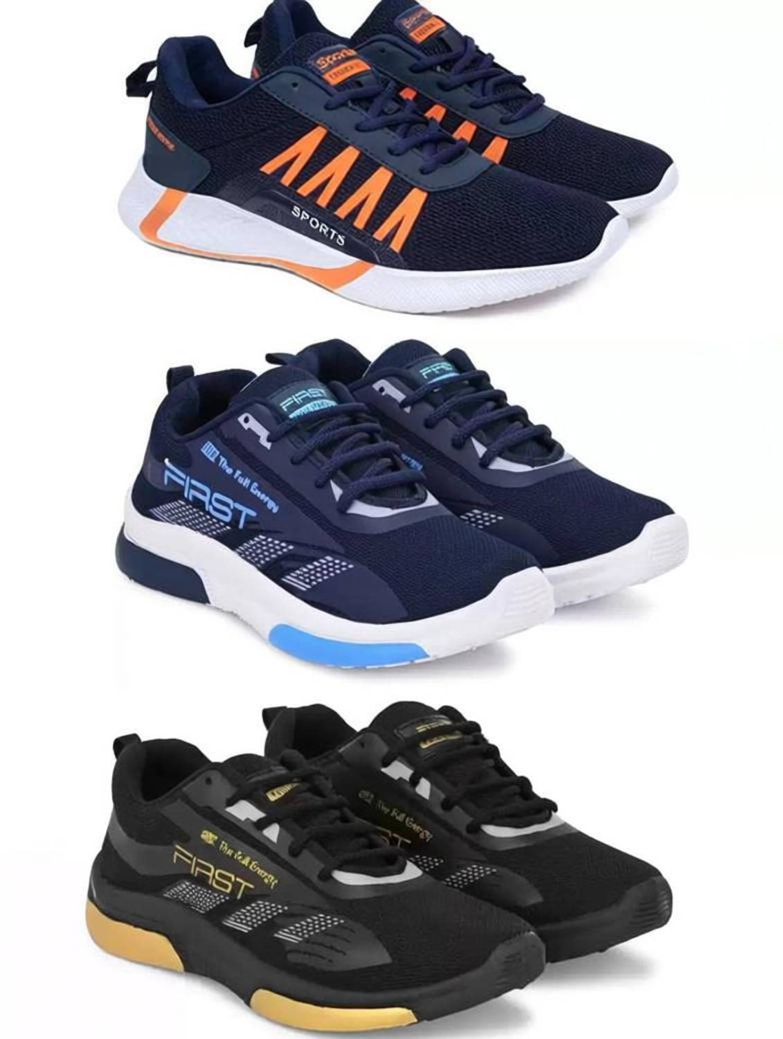rkm Multicolor Running Shoes Pack of 3 - Image 1