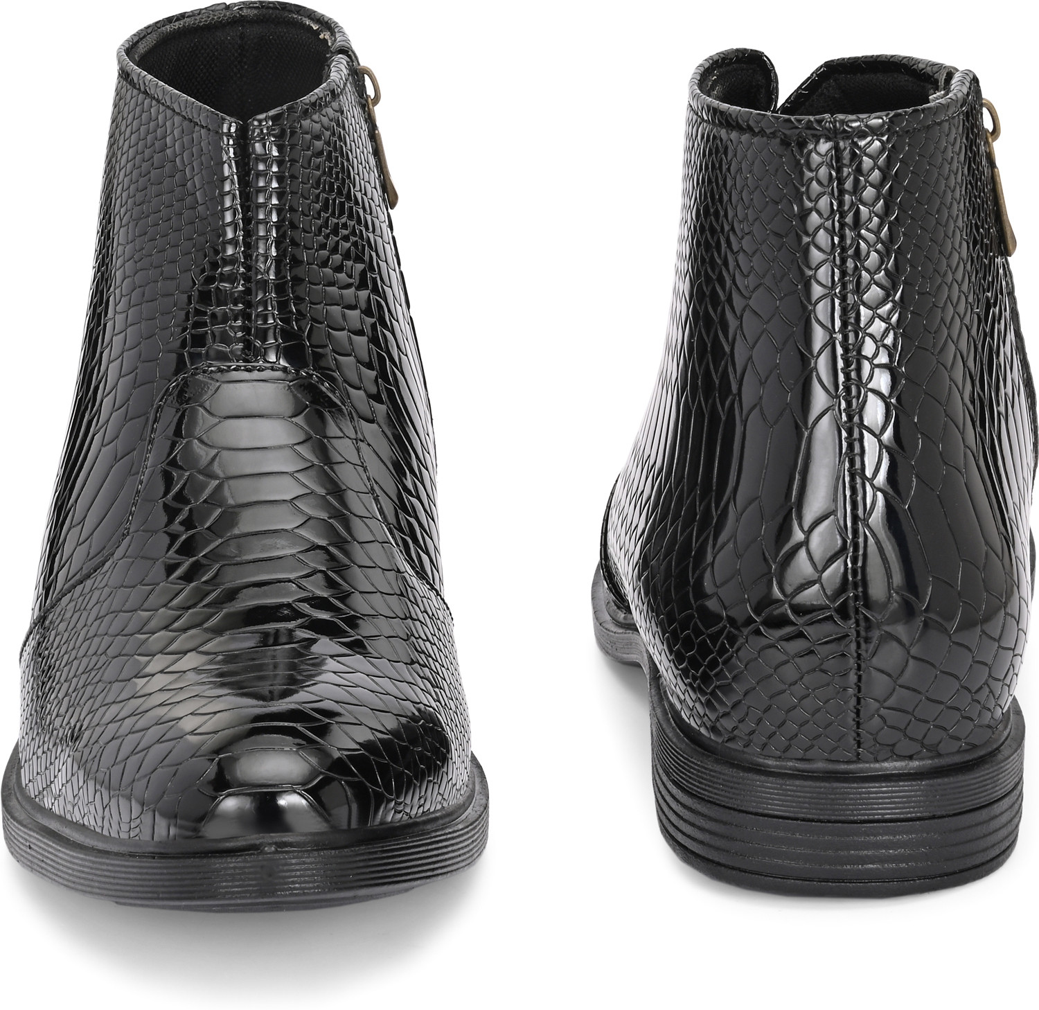 Image of Shoe Island Men's Black Leather Chelsea Boots | Slip-On Party Formals Casual Shoes for Men Boots For Men