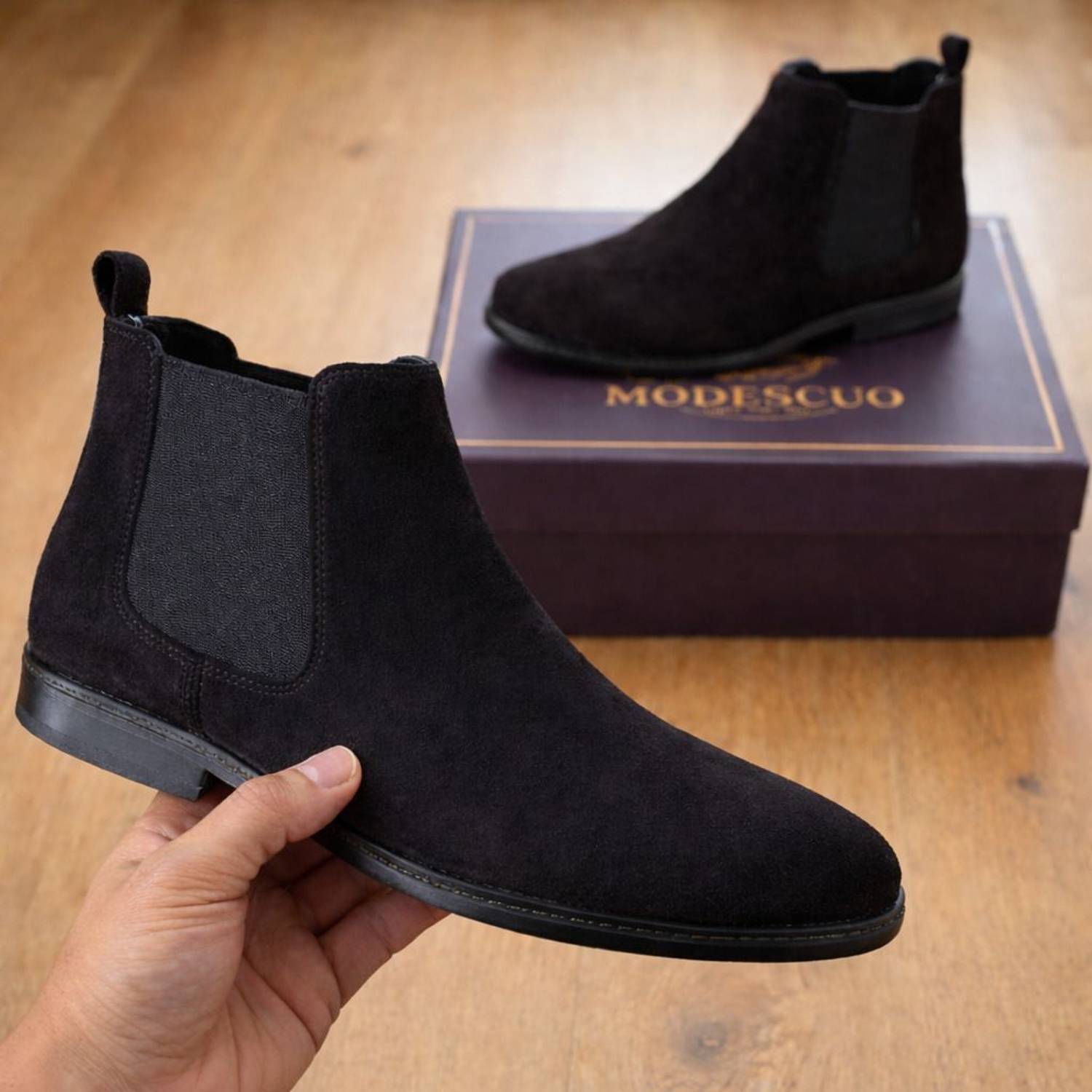 modescuo Men Black Boots - Image 5