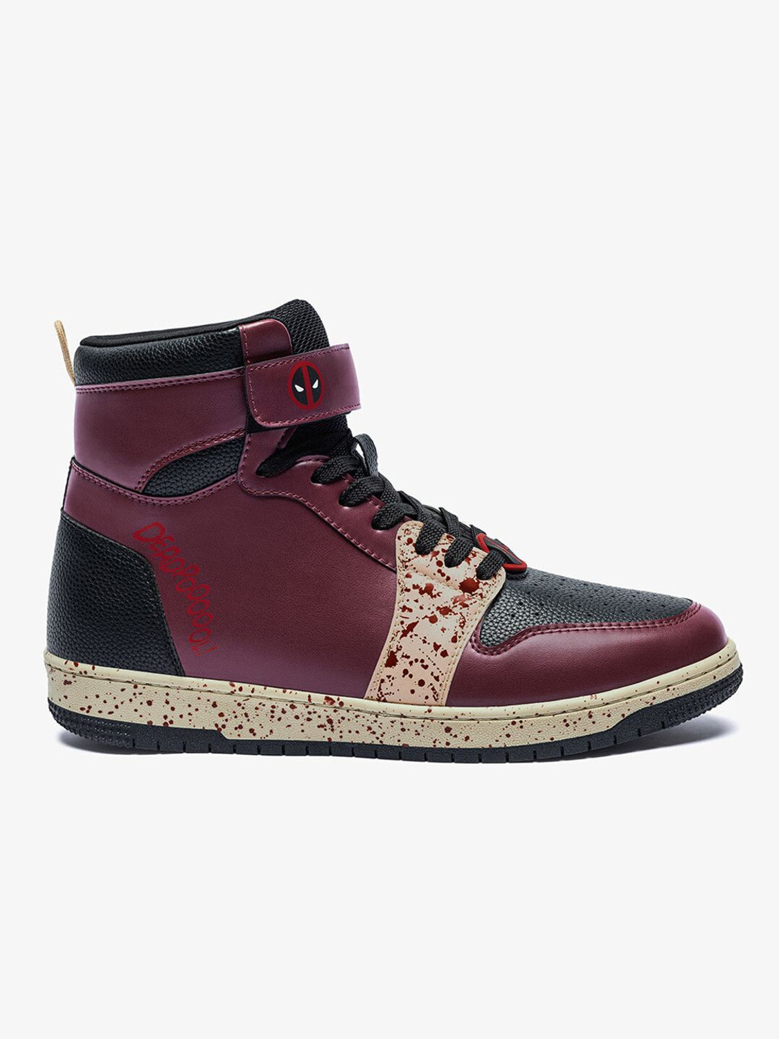 Image of BEWAKOOF Deadpool Color Block High-Top Sneakers For Men