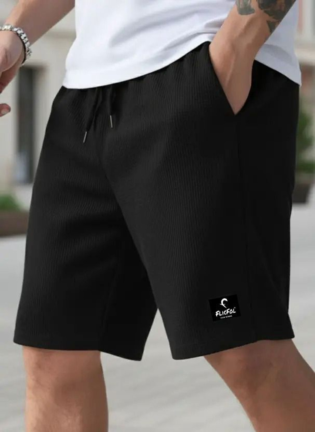 Image of Flicfol Solid Men Multicolor Regular Shorts