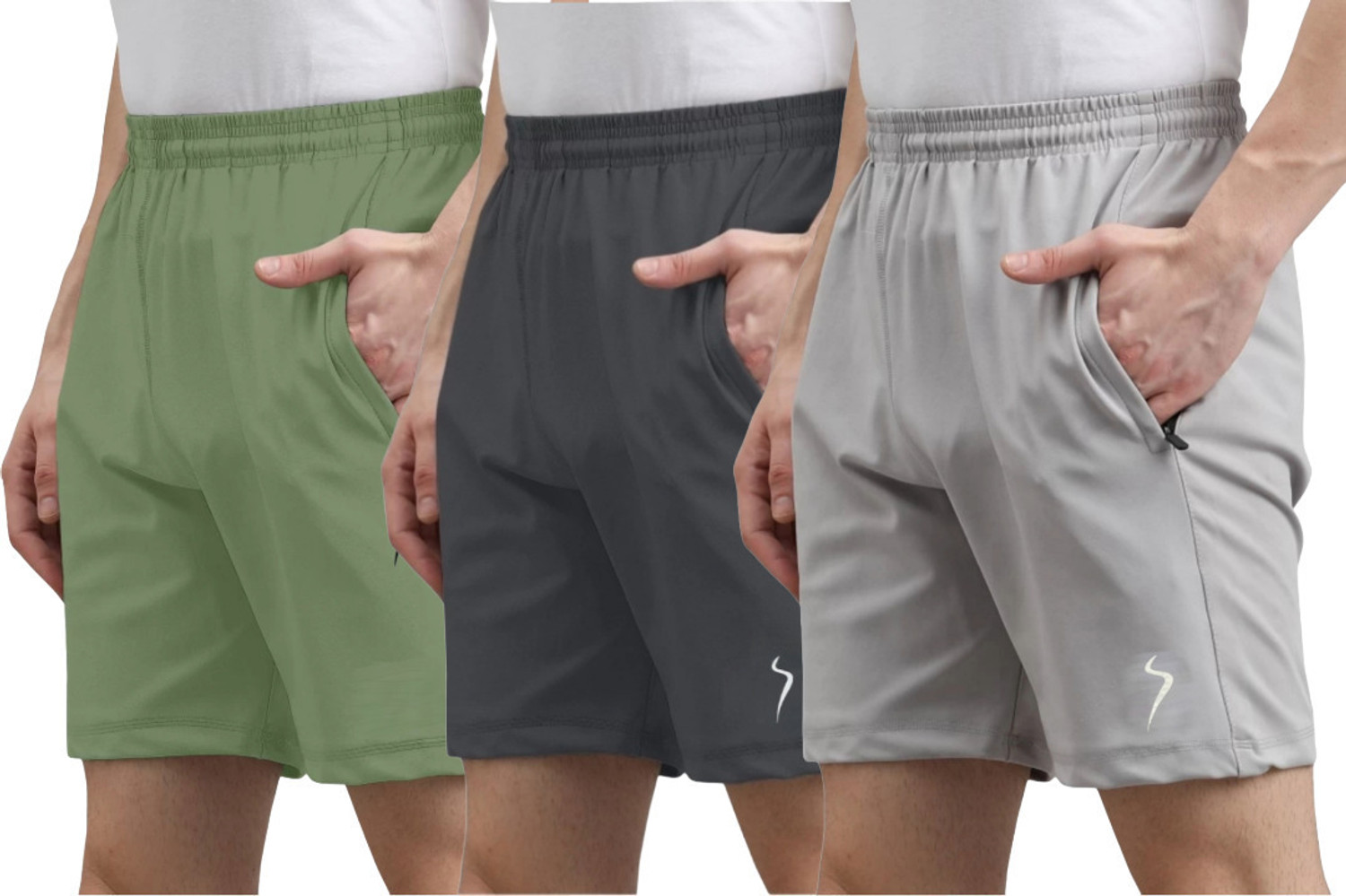 Image of Sarahna Solid Men Multicolor Sports Shorts