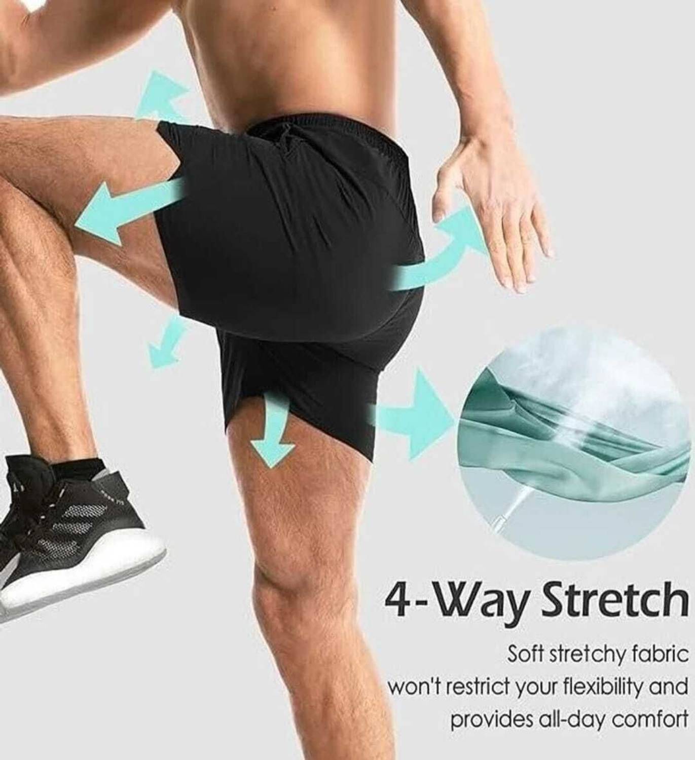 AS FASHION Black Men Regular Shorts - Image 3