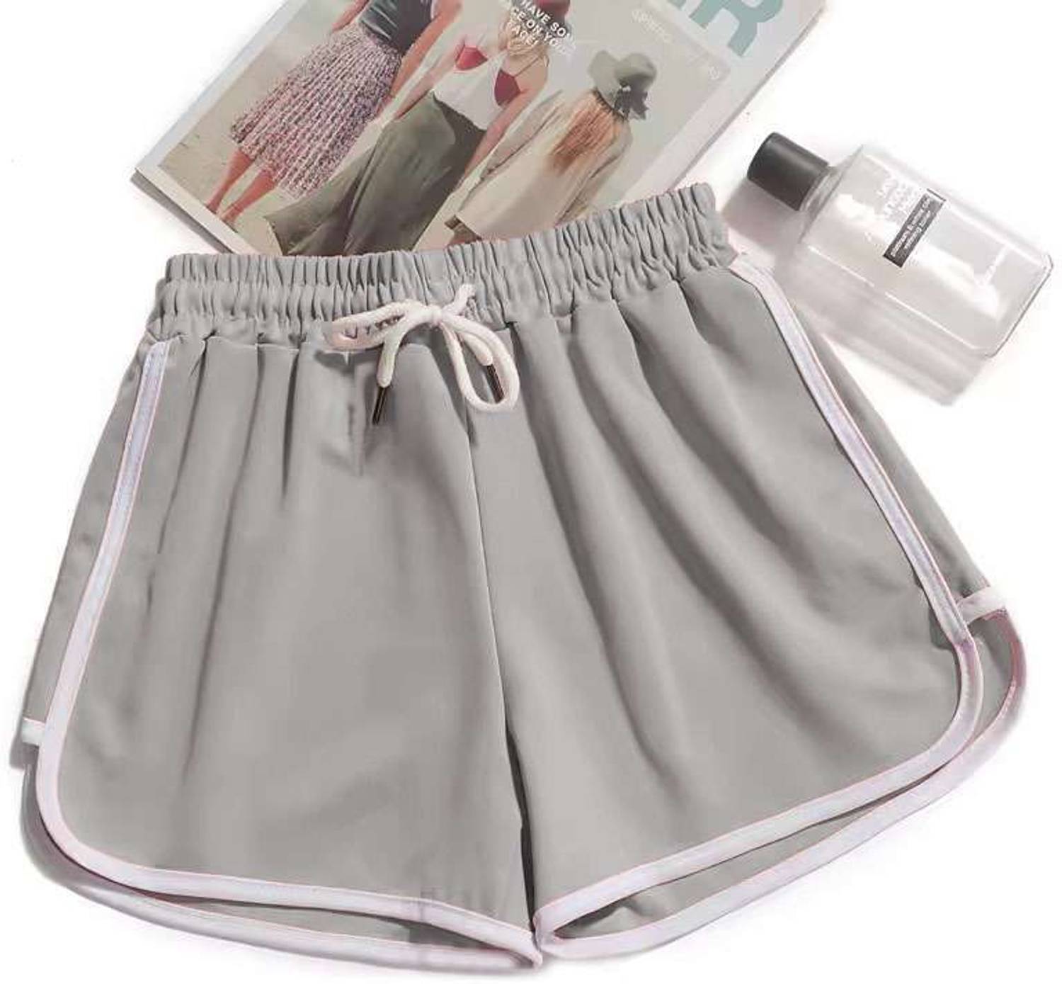 AKASHFASHION Striped Women Grey Gym Shorts