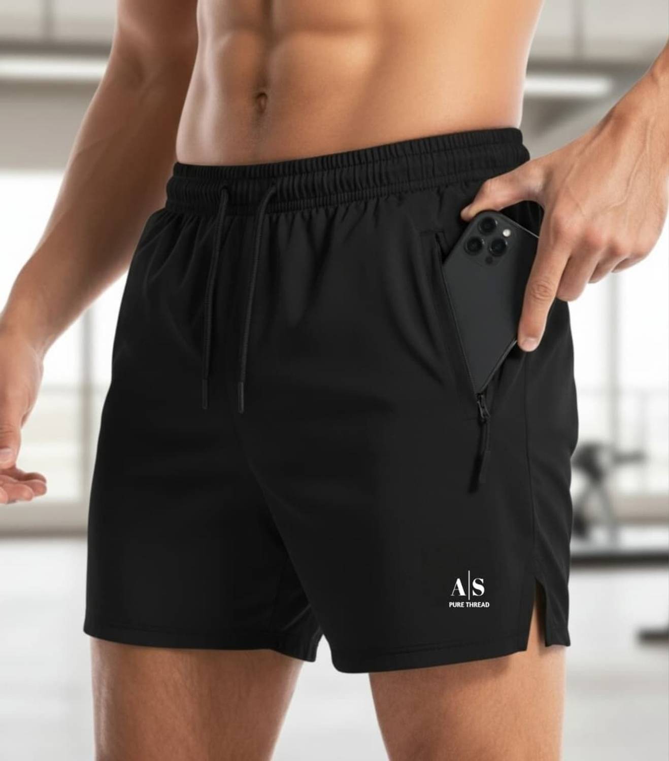 AS FASHION Black Men Regular Shorts - Image 1