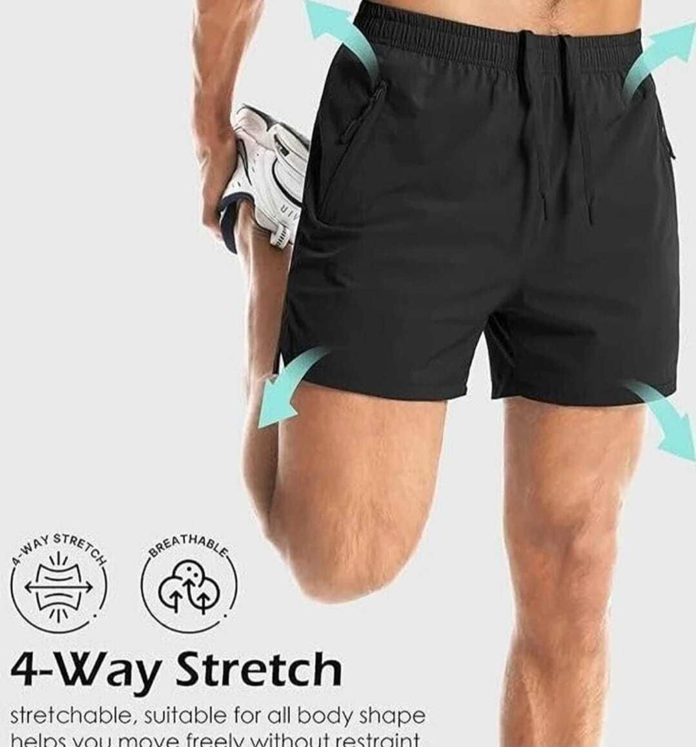 AS FASHION Black Men Regular Shorts - Image 4