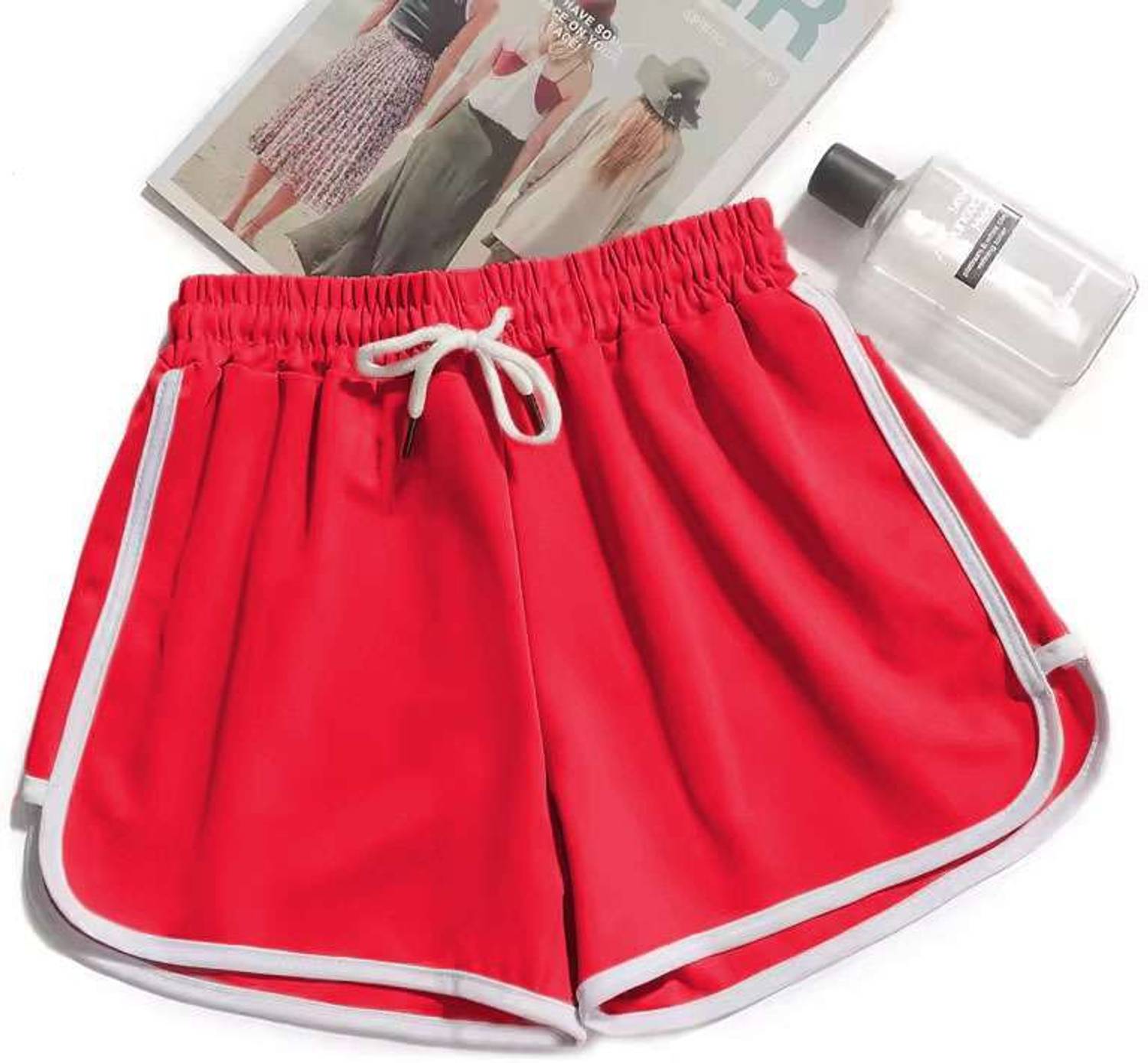 AKASHFASHION Striped Women Red Gym Shorts