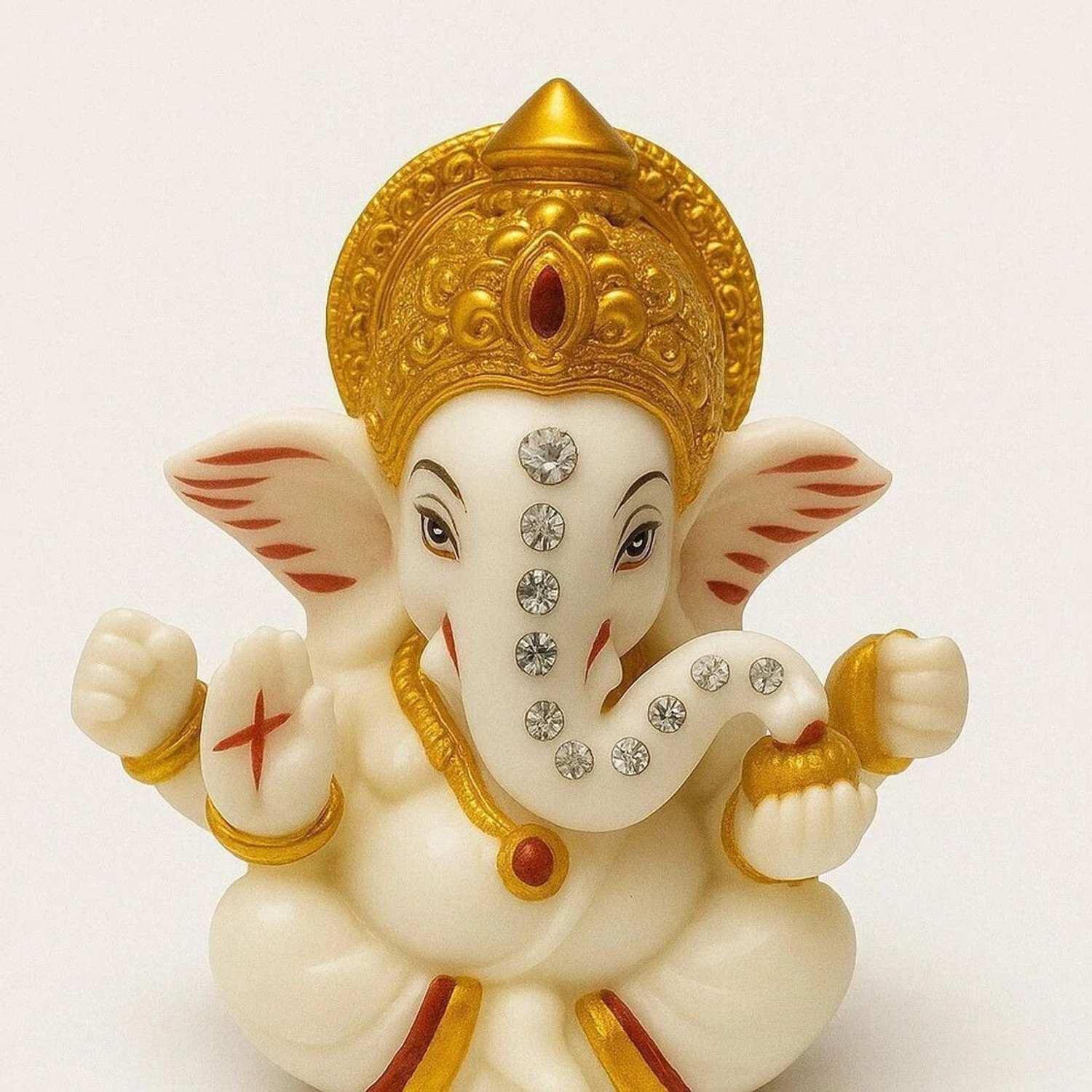 Image of SVGG DECORS Ganesh Idol for Car Dashboard Small Ganesha Idol Dashboard Showpiece for Car Decorative Showpiece - 5.05 cm