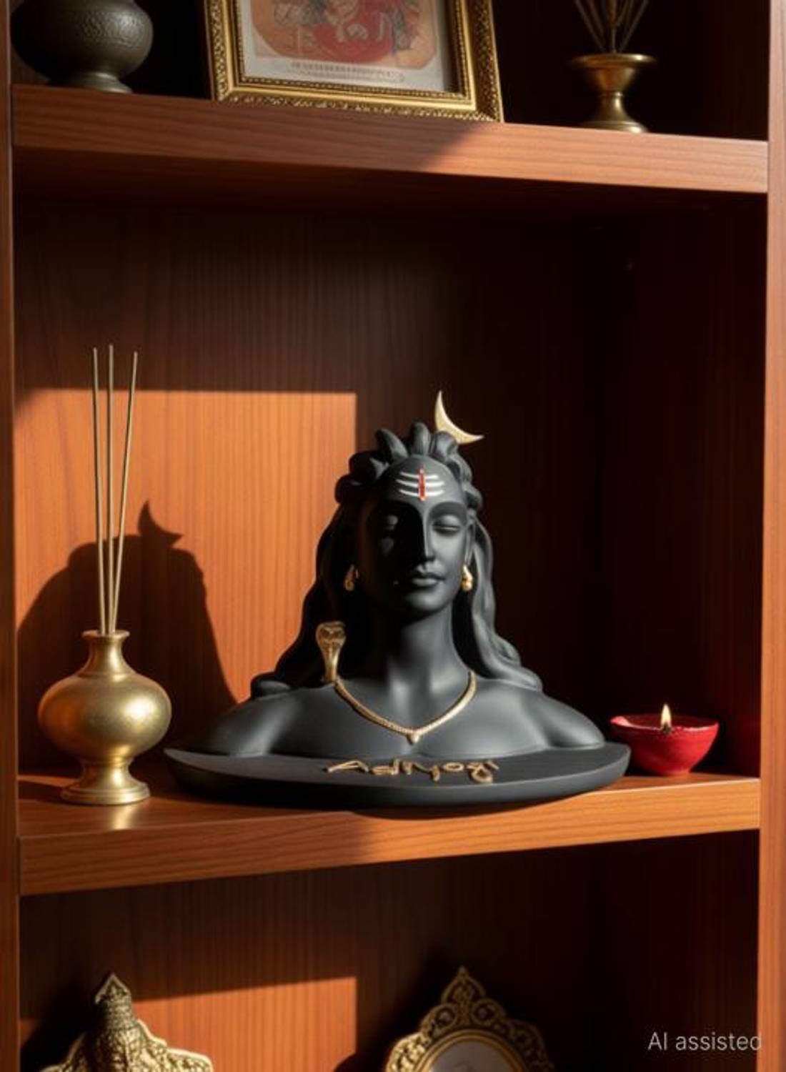 ADIYOGI Adiyogi Shiva Statue Decorative Showpiece  -  6 cm