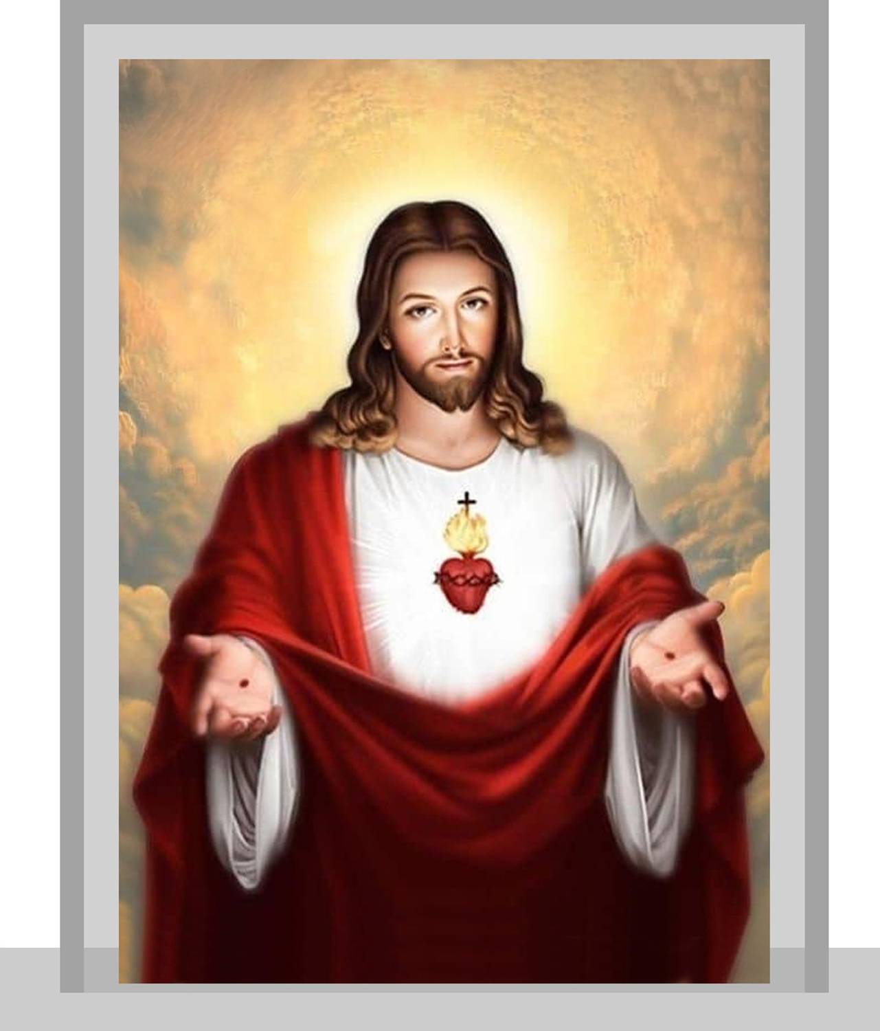 AUTOEASY Jesus Christ Idol for Car Dashboard Home Church Office Study Table Decoration Decorative Showpiece  -  9 cm