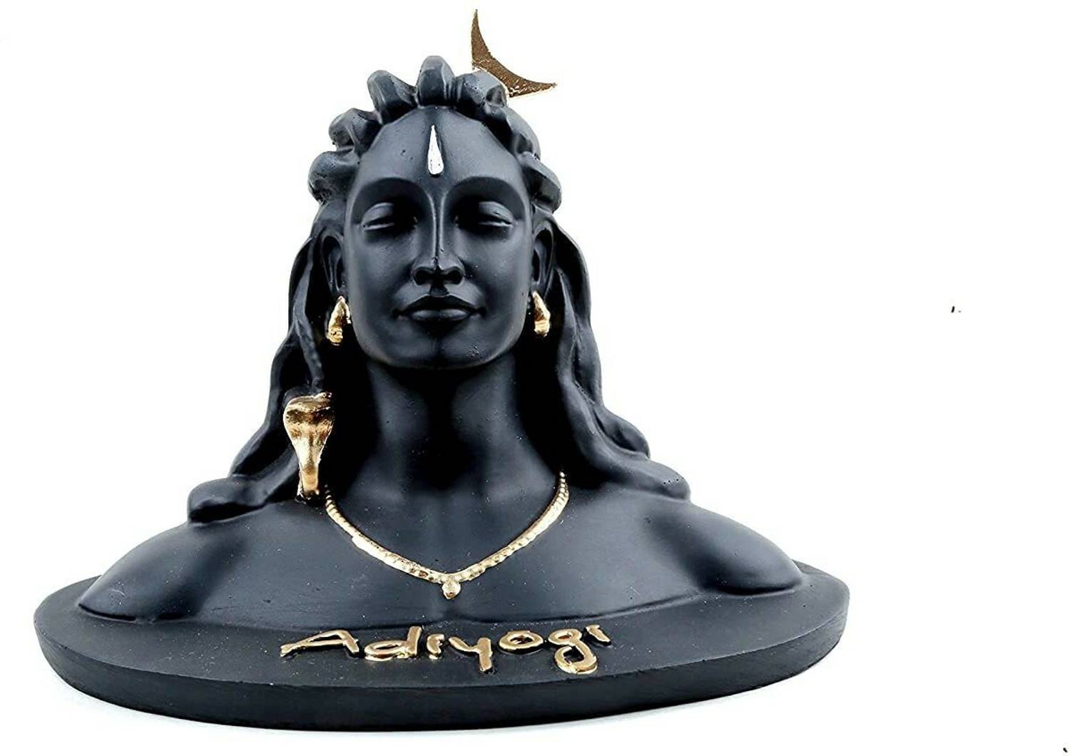 AELANA GRAPHY Adiyogi Shiva Shankara Resin Statue for Car Dashboard Decorative Showpiece - 13 cm