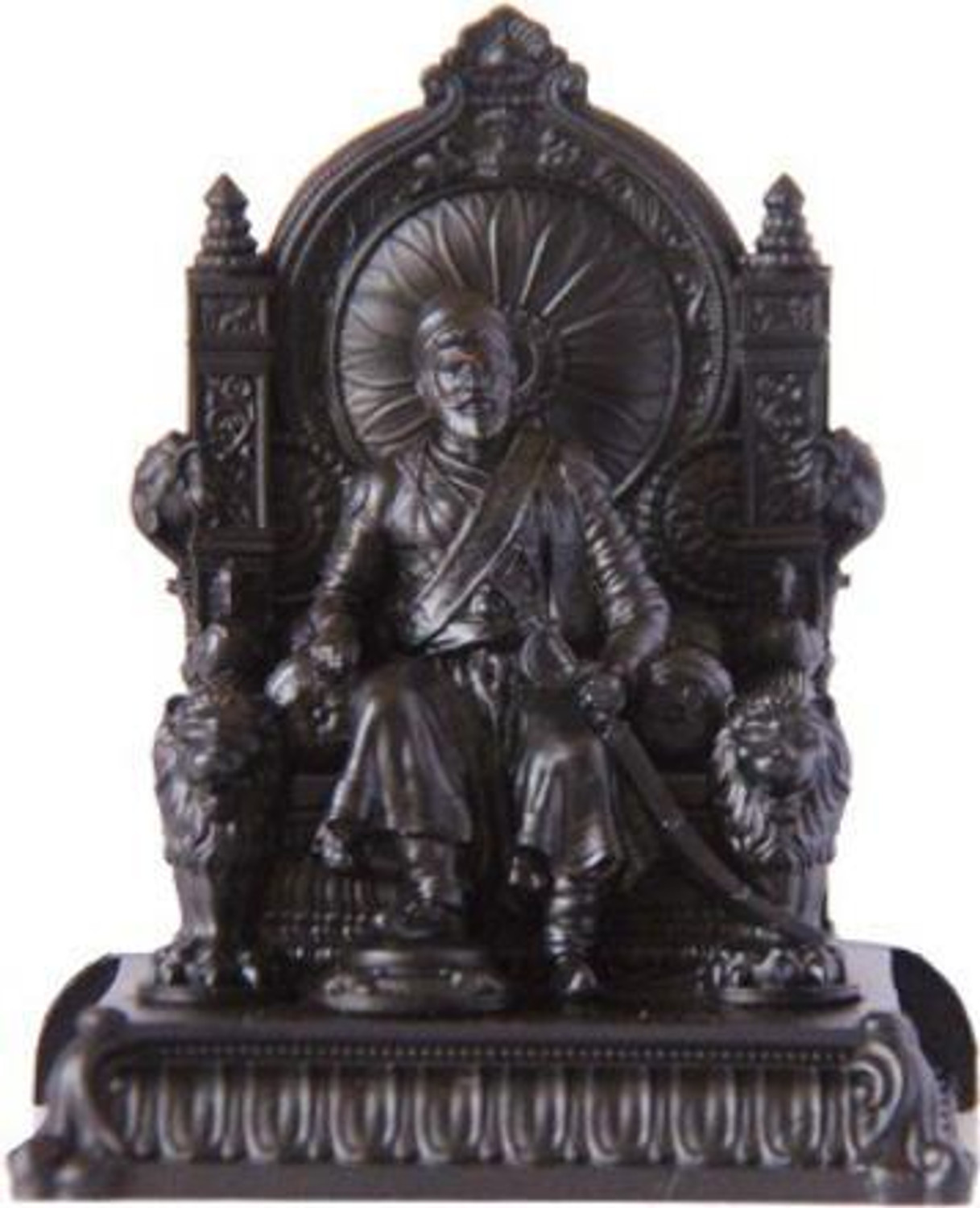 Image of Bhaktinayak Chhatrapati shivaji maharaj Decorative Showpiece - 12 cm (Polyresin, Black)