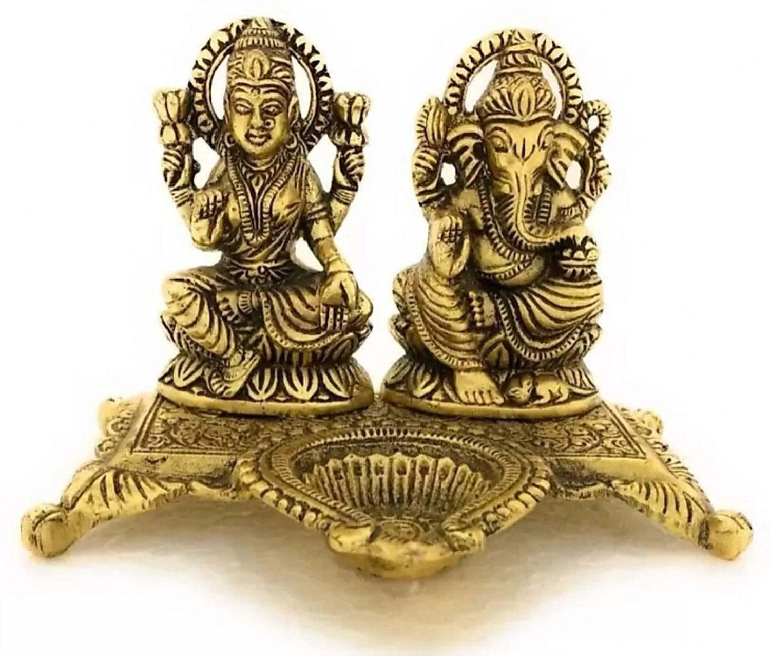 MORMUKUT God Laxmi Ganesh Decorative Showpiece  -  10 cm