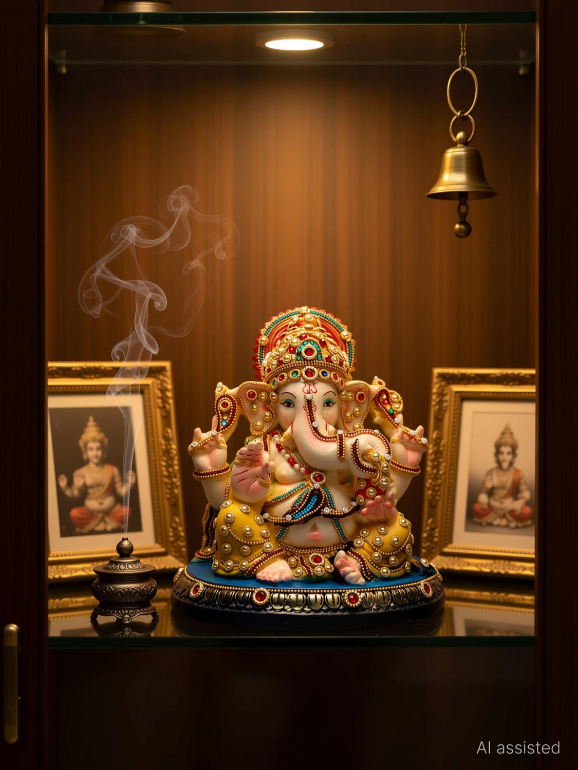 Image of Buji Handicraft god ganesh murti,ganesha murti,ganesh idol,ganesha idol,ganesha statue,ganapathy Decorative Showpiece - 20 cm