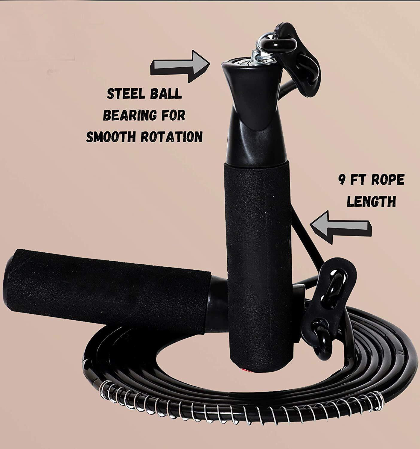 Image of A G Enterprises Hand Grip (5-100kg) & Skipping Rope Combo for Full Body Fitness Hand Grip /Fitness Grip (Black, Red)