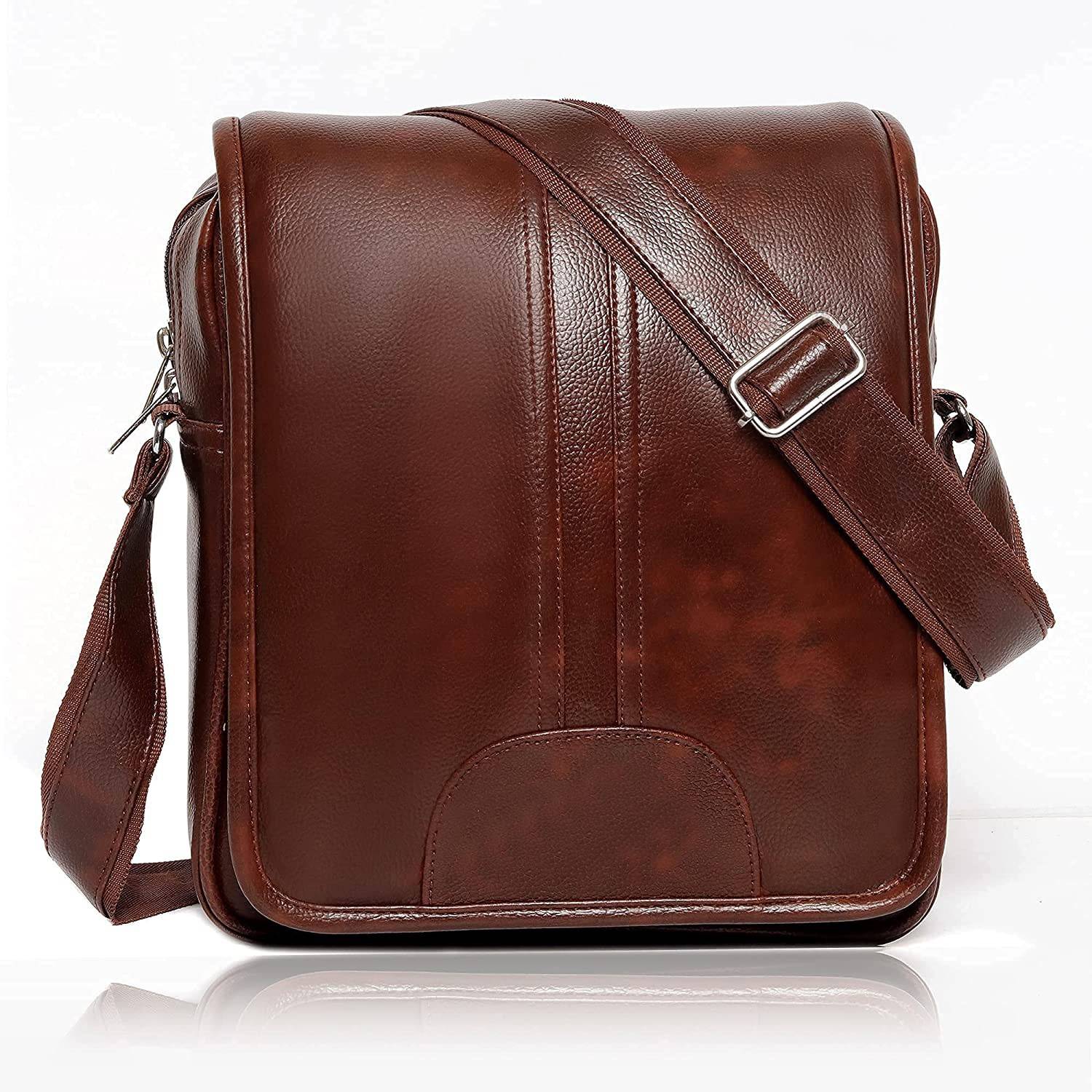 SAMTROH Brown Sling Bag Brown Sling Bag For Men