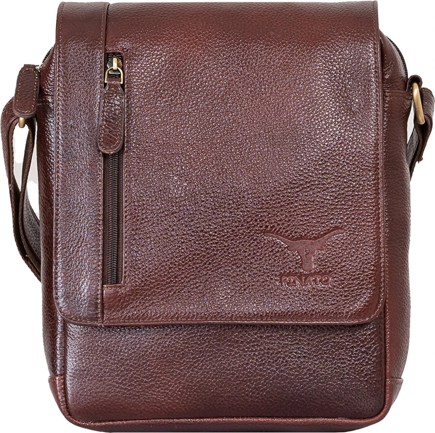 Image of Pinato Brown, Tan, Black Sling Bag PL-3144 Sling Bag Handmade from 100% Top Grain Leather