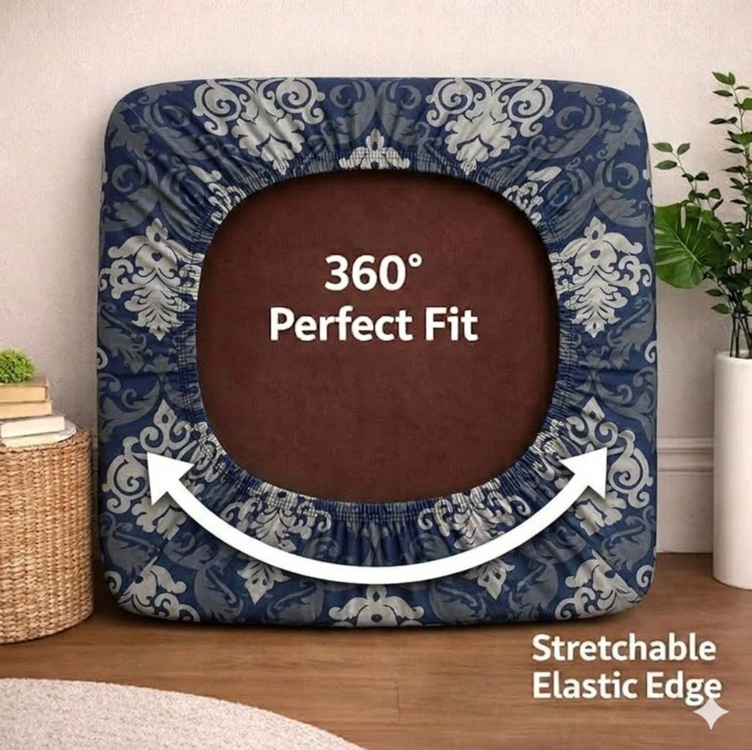 Image of vinsano Polyester 3+1+1 Seater Sofa Geometric Cover