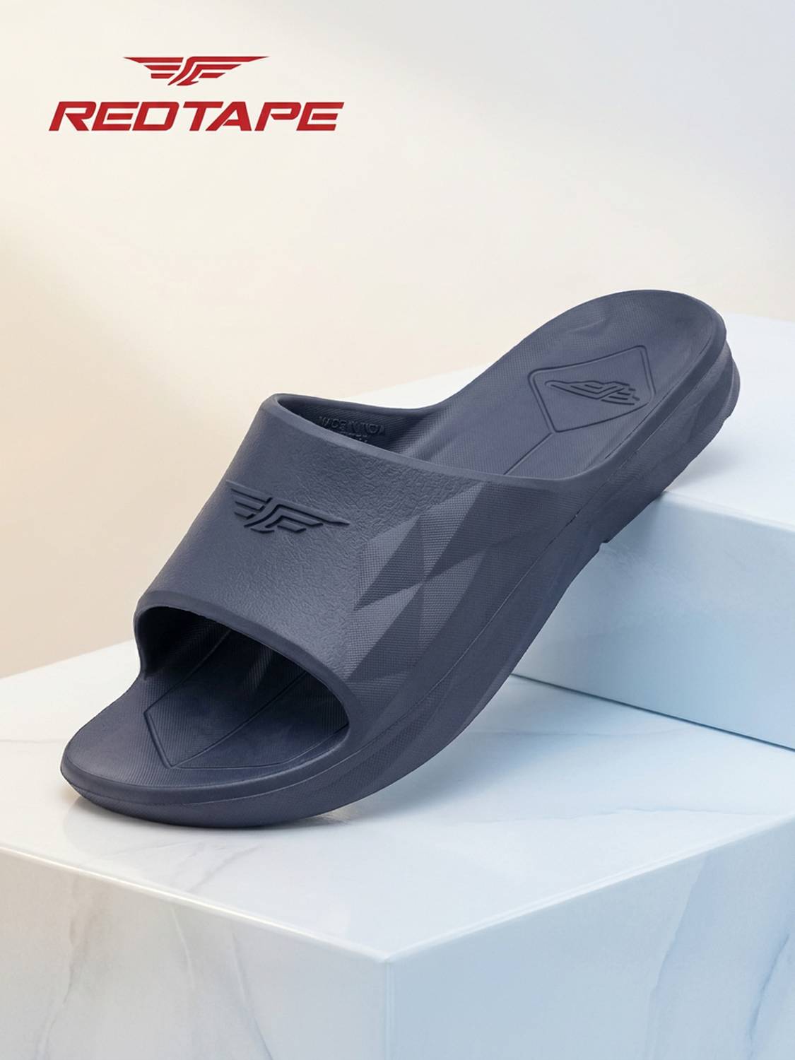 RED TAPE Men Red Slides - Image 2