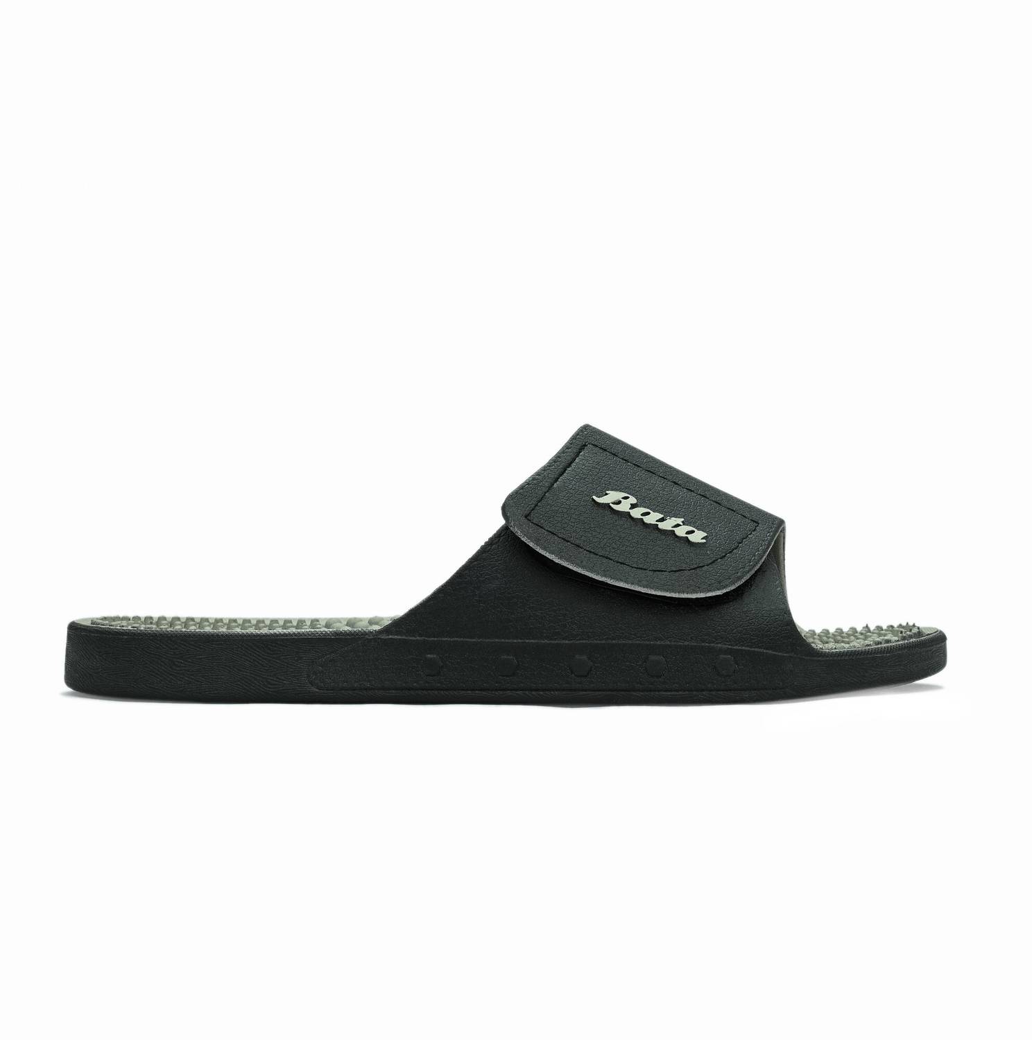 Bata Men Black Slides - Image 4