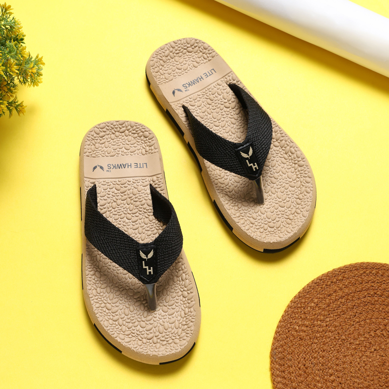 Image of LITE HAWKS Men Doctor Recommended Orthopedic |Lightweight|Pain Relief|Flip Flop for Boys Slippers