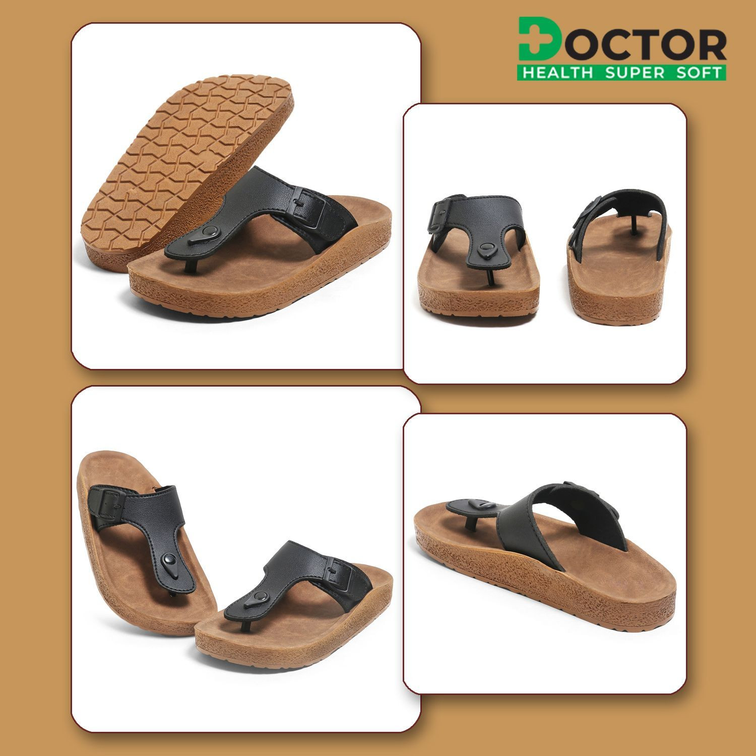 Image of Doctor Health Super Soft Men Men Healthcare Slippers | Soft Sole, Lightweight, Anti Skid, Breathable Flip Flops