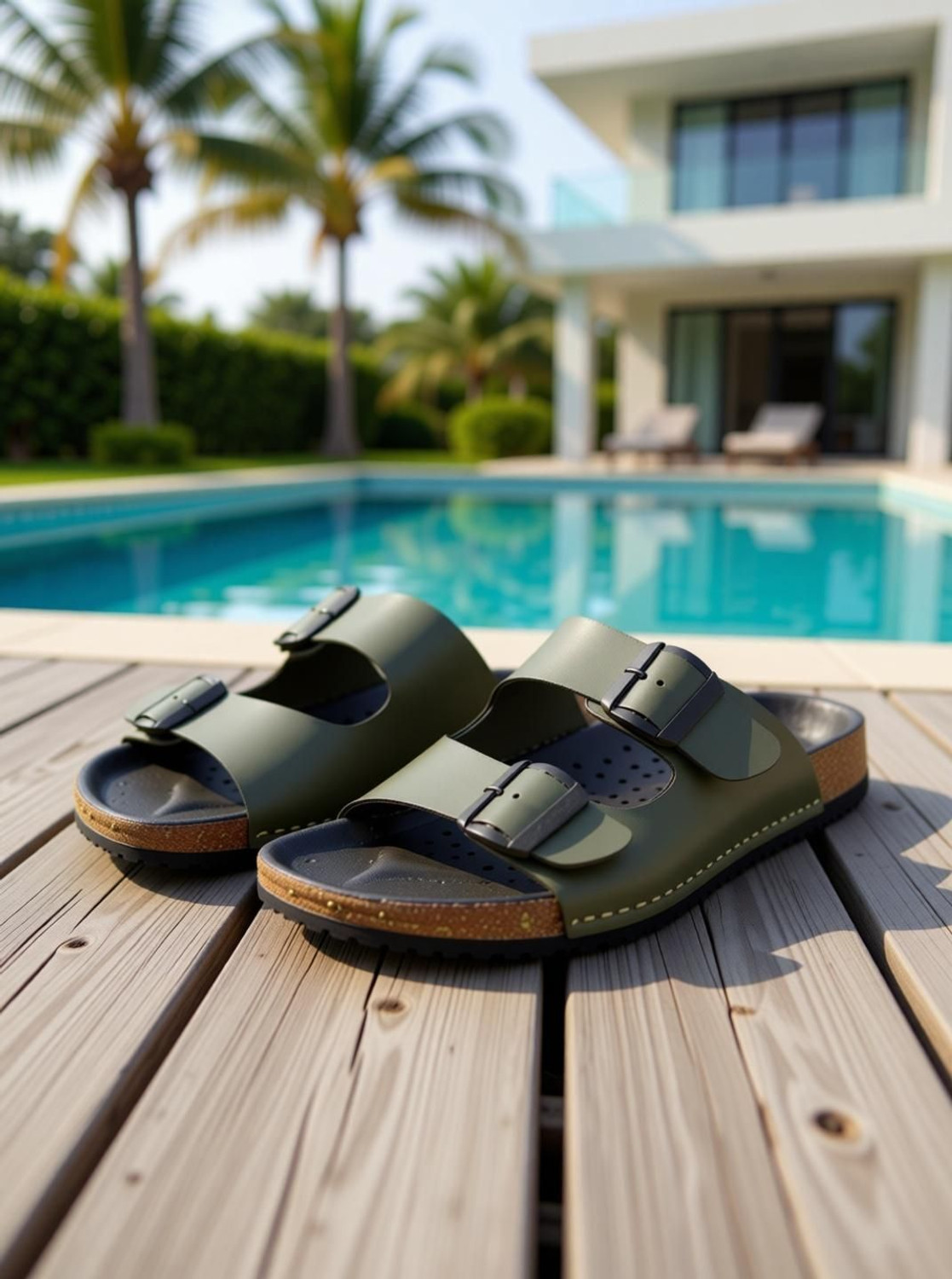 Image of Nextstyle Men Olive Sandals