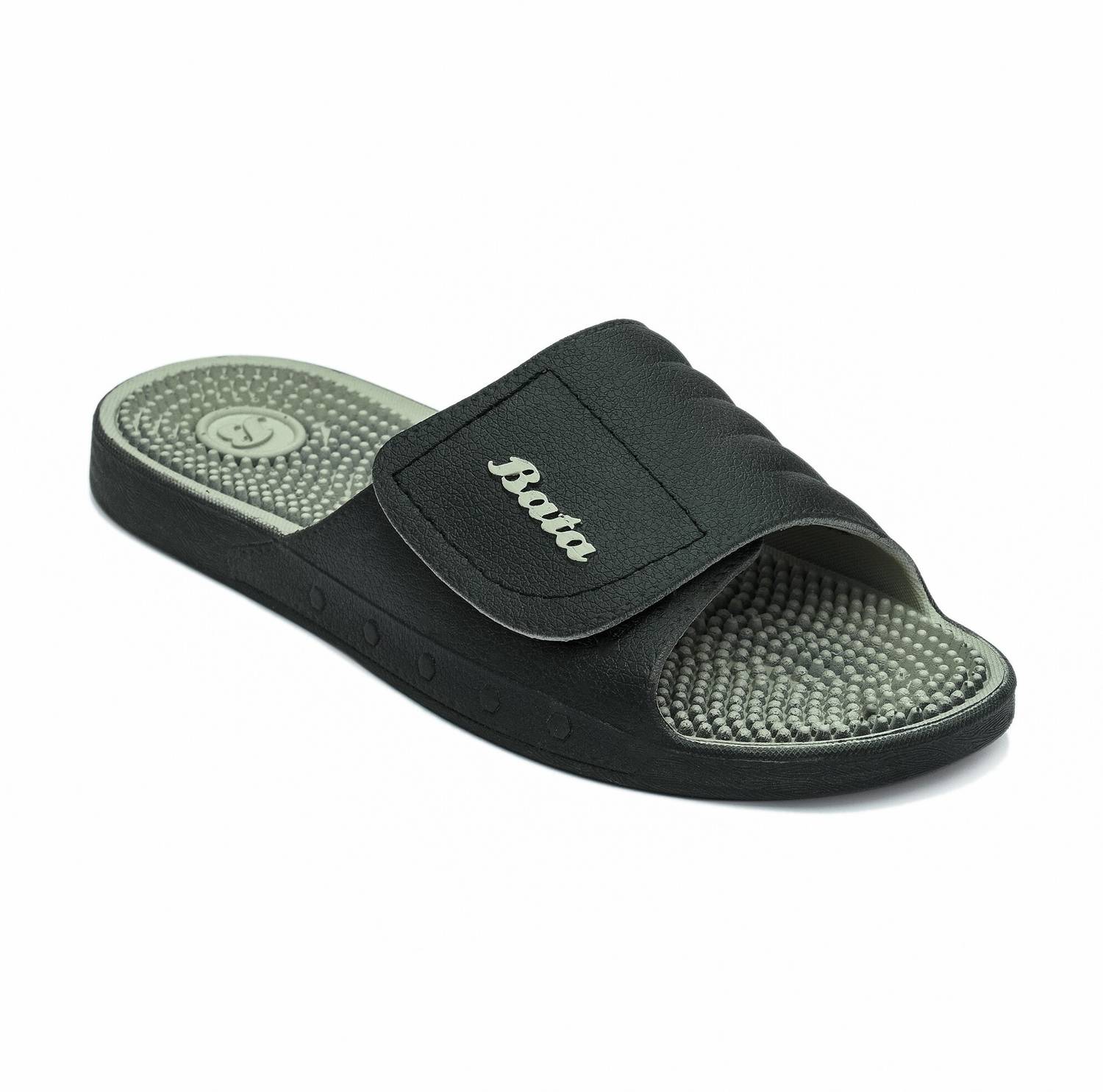 Bata Men Black Slides - Image 2