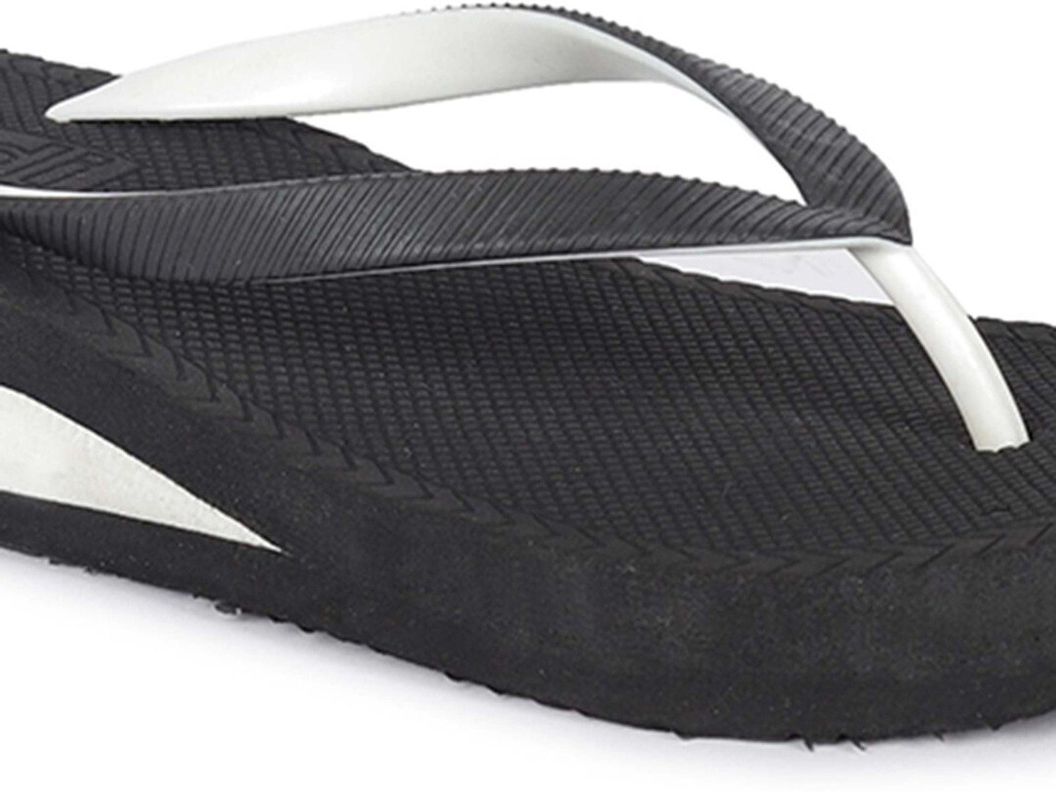 Image of aadi Women Women's Black & White EVA Daily Casual Slipper Slippers