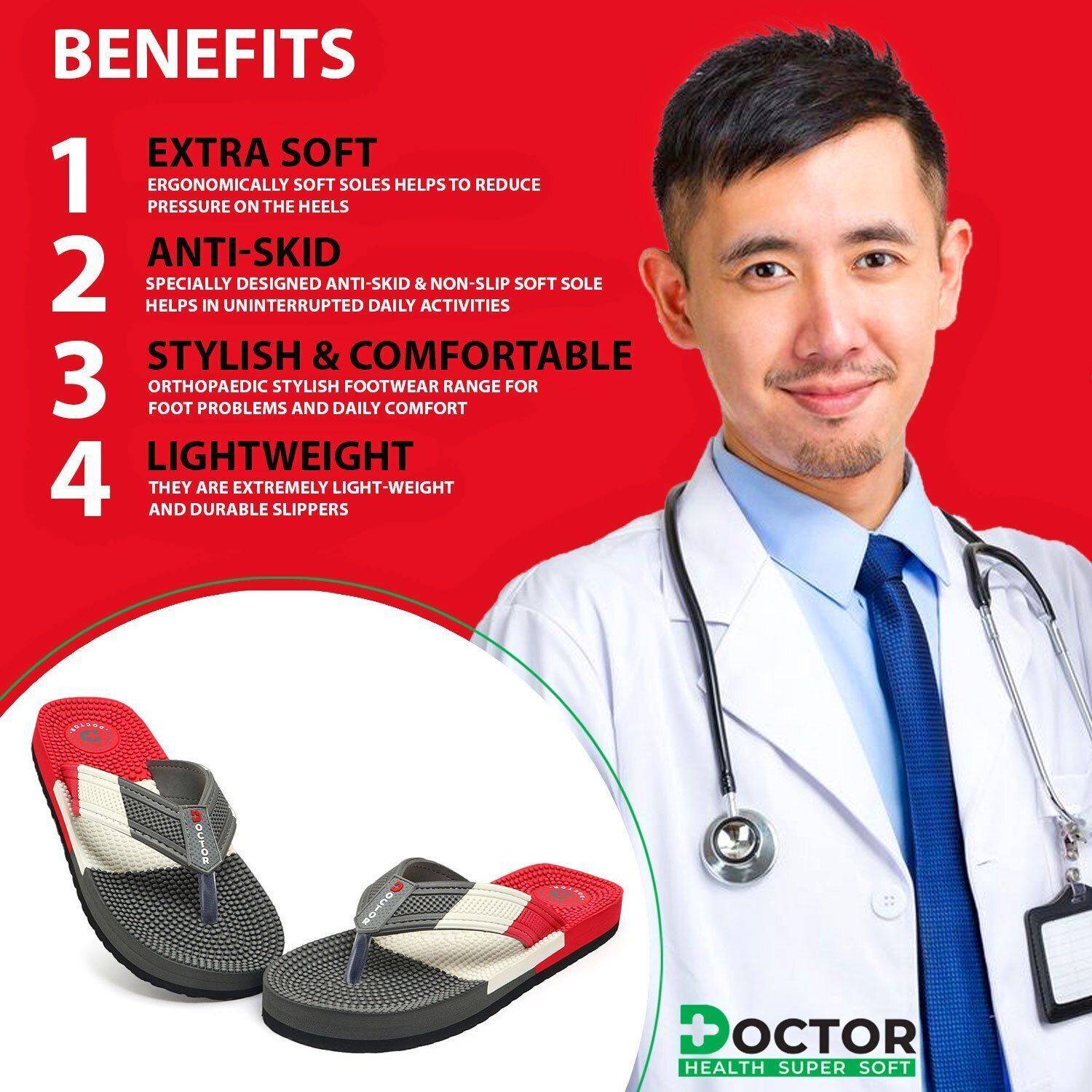 Doctor Health Men's Soft Orthopedic Slippers - Image 5
