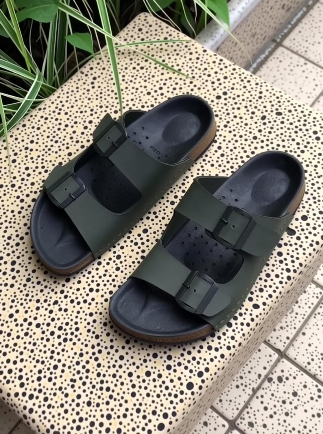 Image of Nextstyle Men Olive Sandals