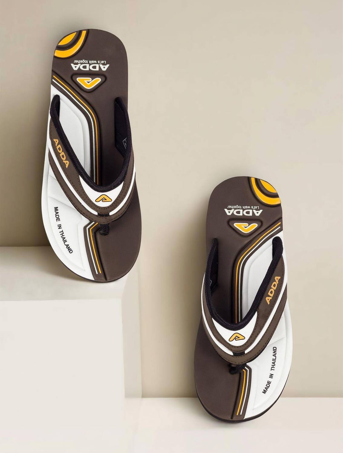 Adda Men Omega-02 Green Flip Flops - Image 1